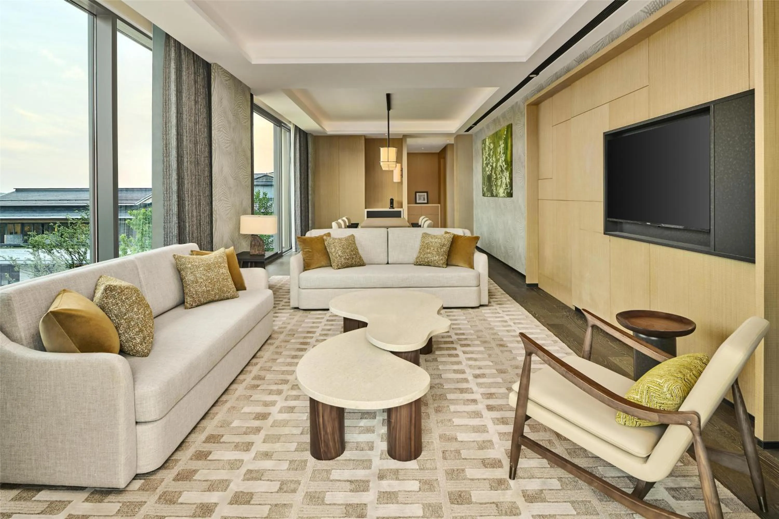 Living room in Shu Hua Hotel Tianmu Mountain, Curio Collection By Hilton