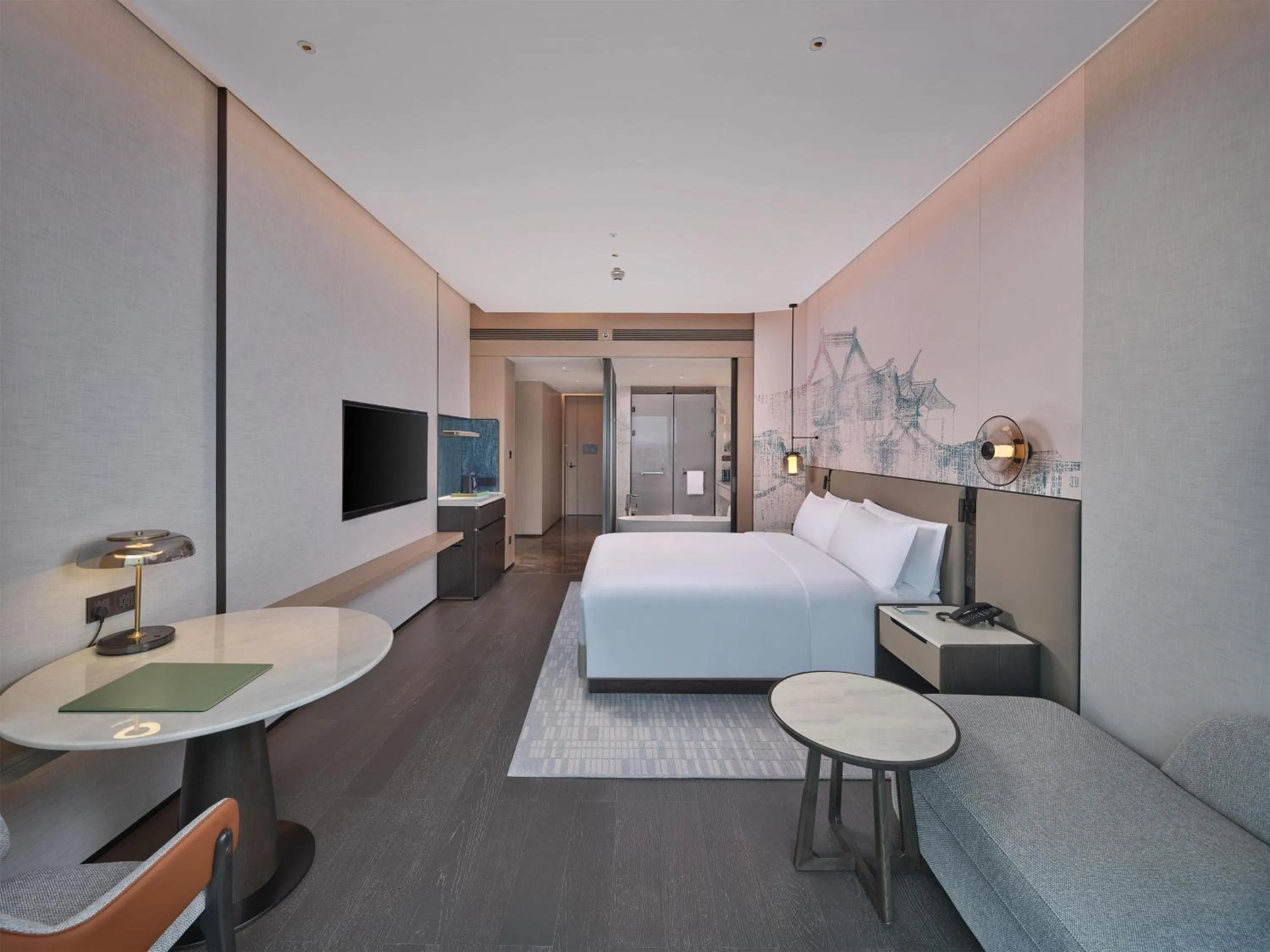 Bedroom, Bed in Hilton Huizhou