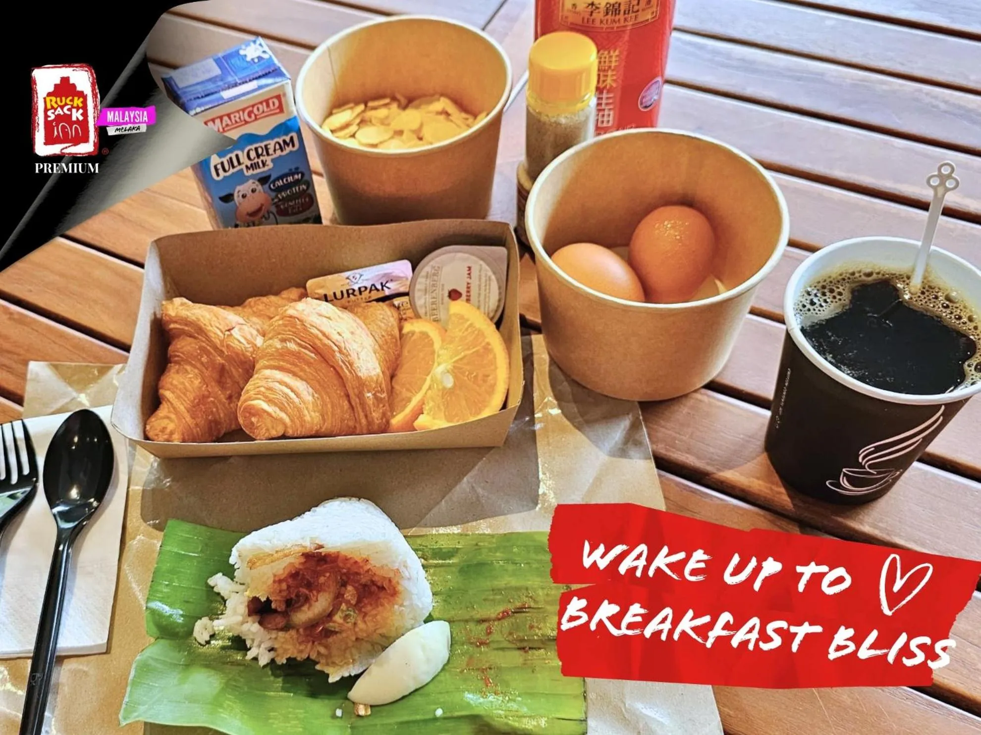 Breakfast in Rucksack Inn Premium Melaka