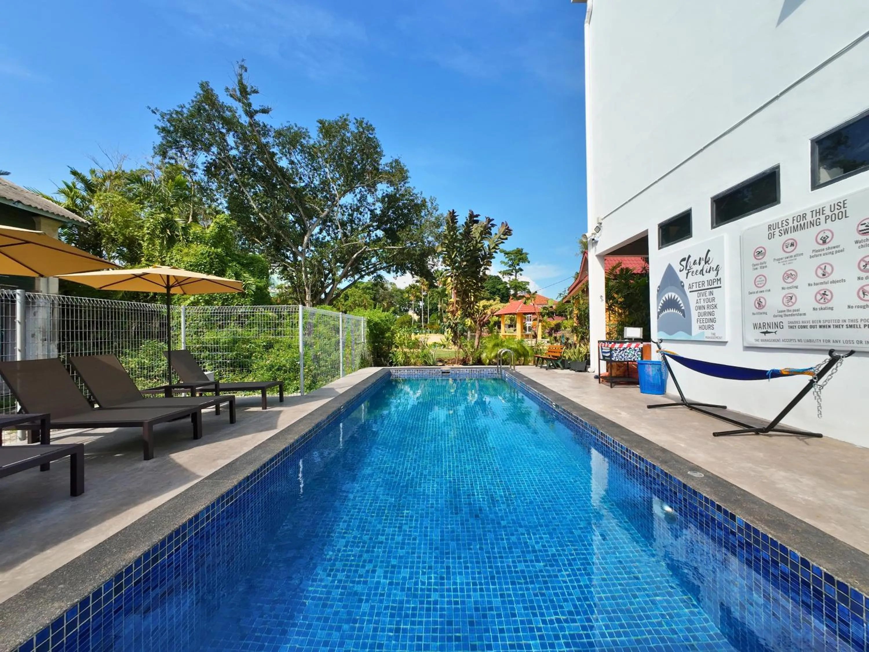 Swimming pool in Rucksack Inn Premium Melaka