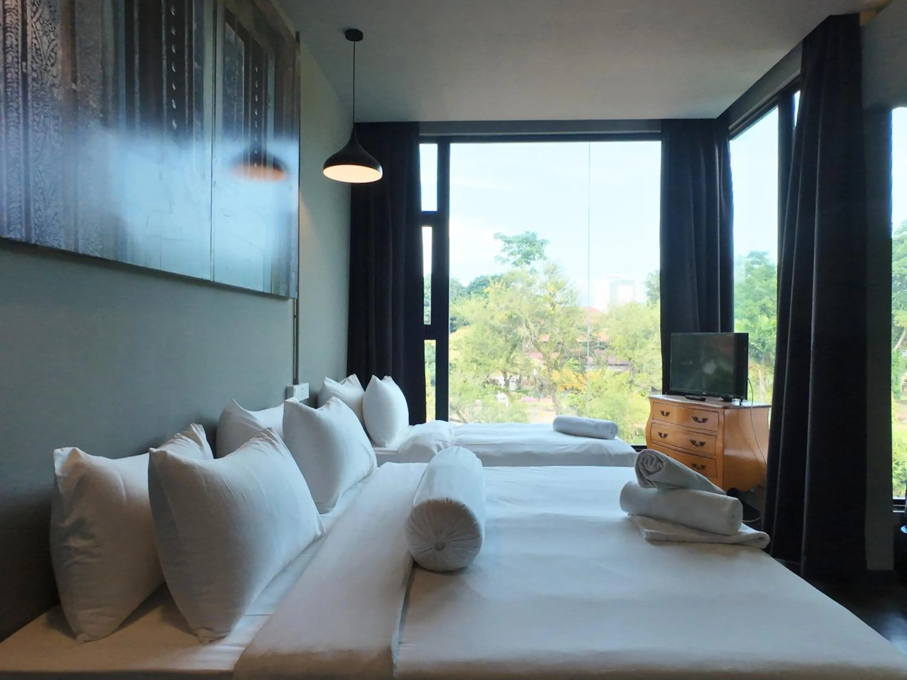 View (from property/room), Bed in Rucksack Inn Premium Melaka
