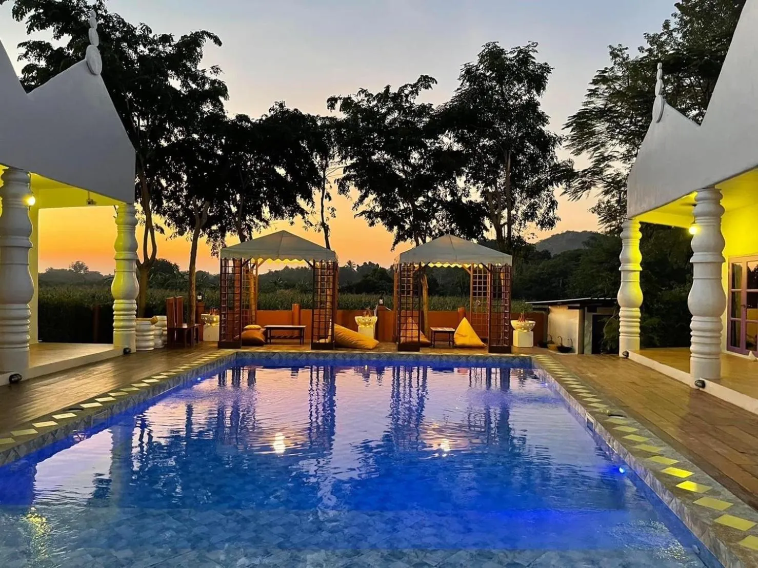 Pool view in River Kwai Kiri Resort