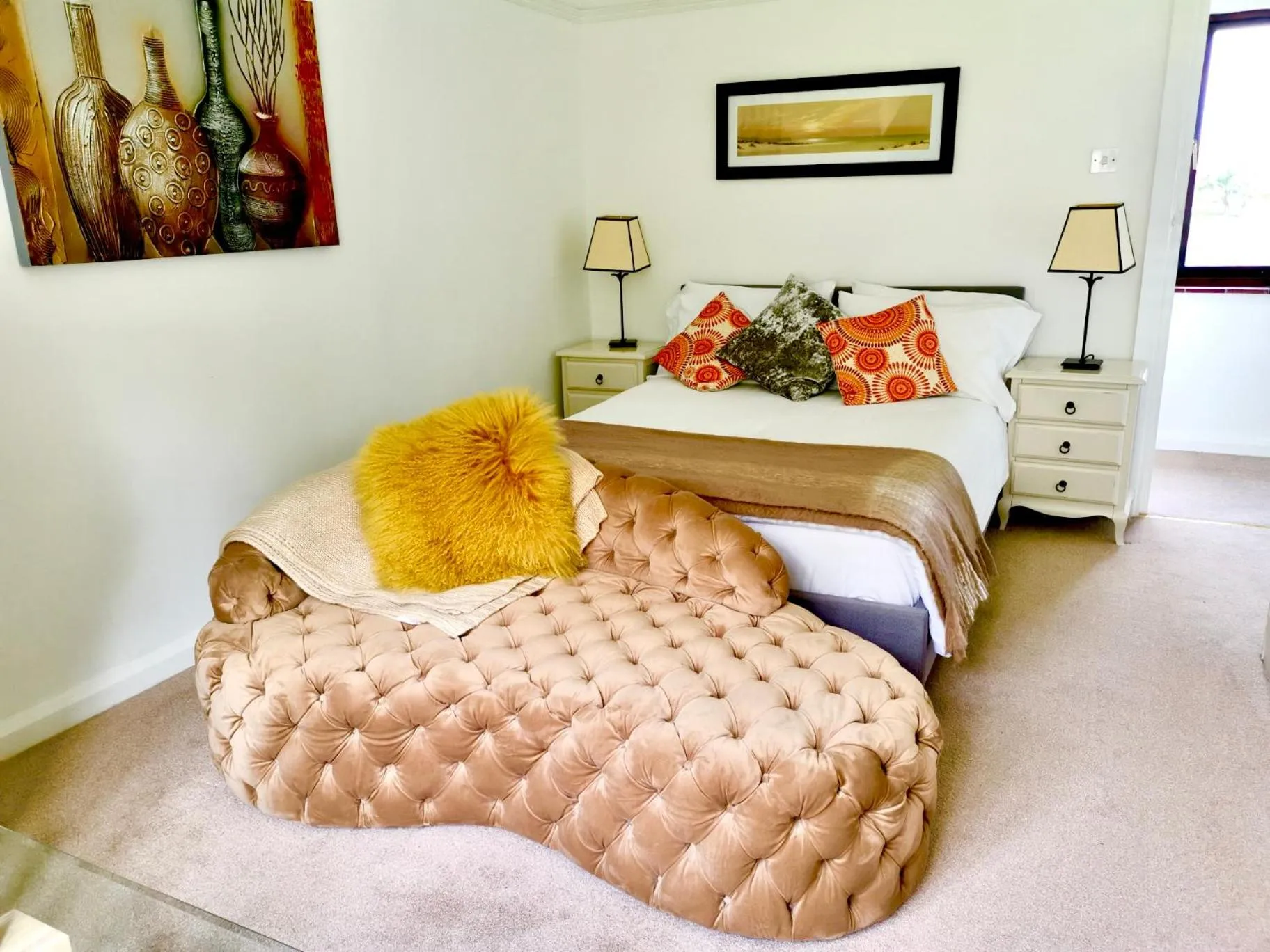 Bed in High Grassings Country House