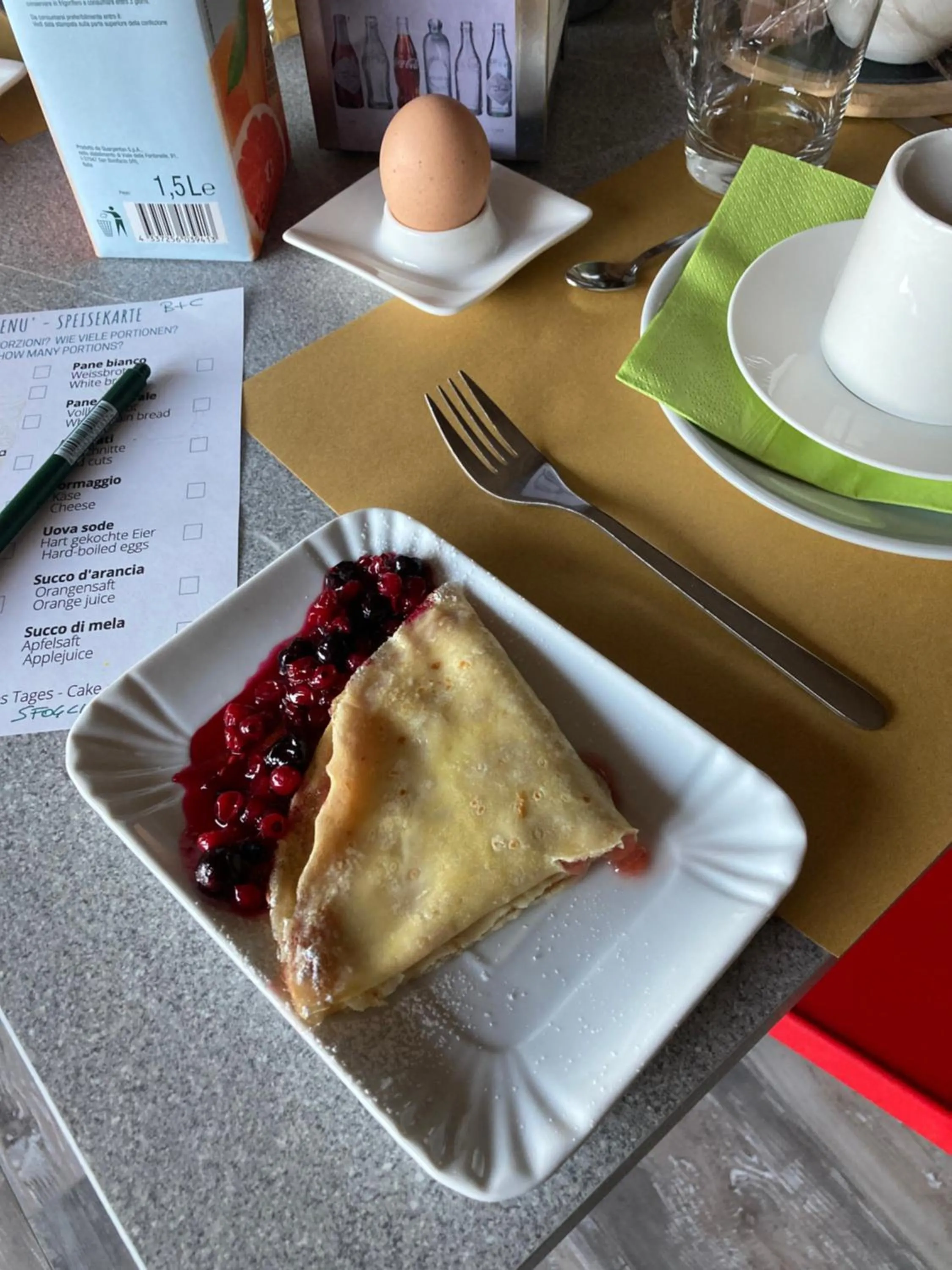 Food in B&B A.R.C.O.