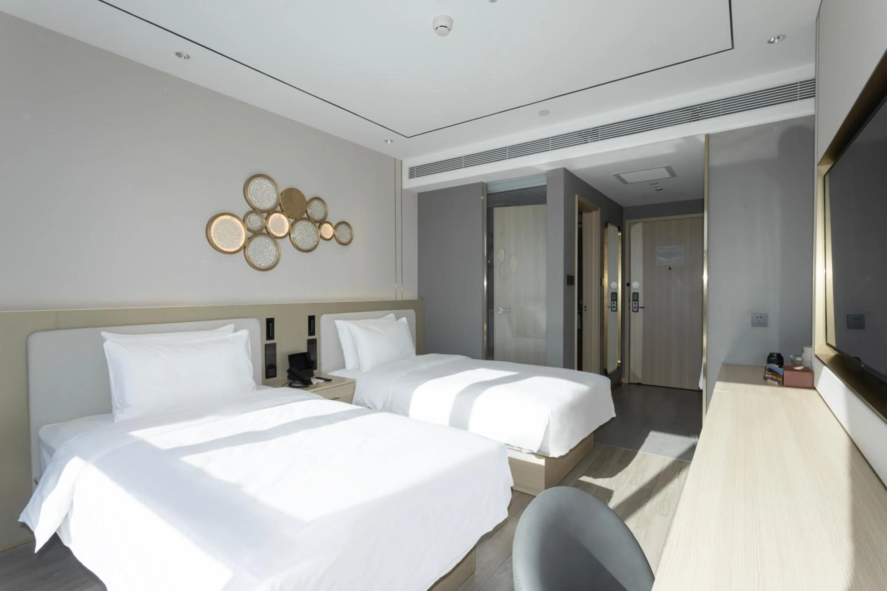 Business facilities, Bed in Orange Beijing Wukesong Shijingshan Wanda Plaza Hotel