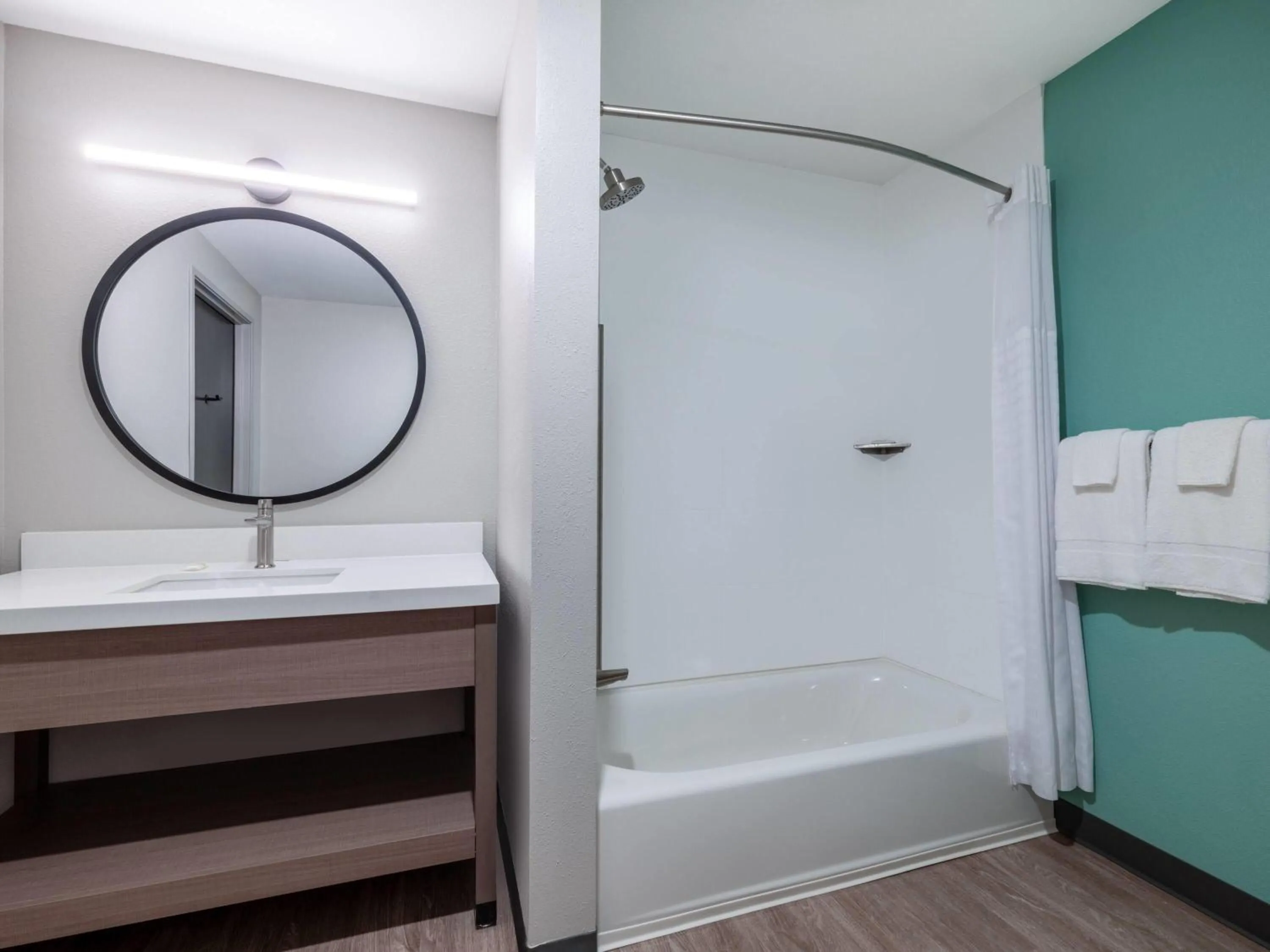 Bathroom in ECHO Suites Extended Stay by Wyndham Fort Worth Alliance