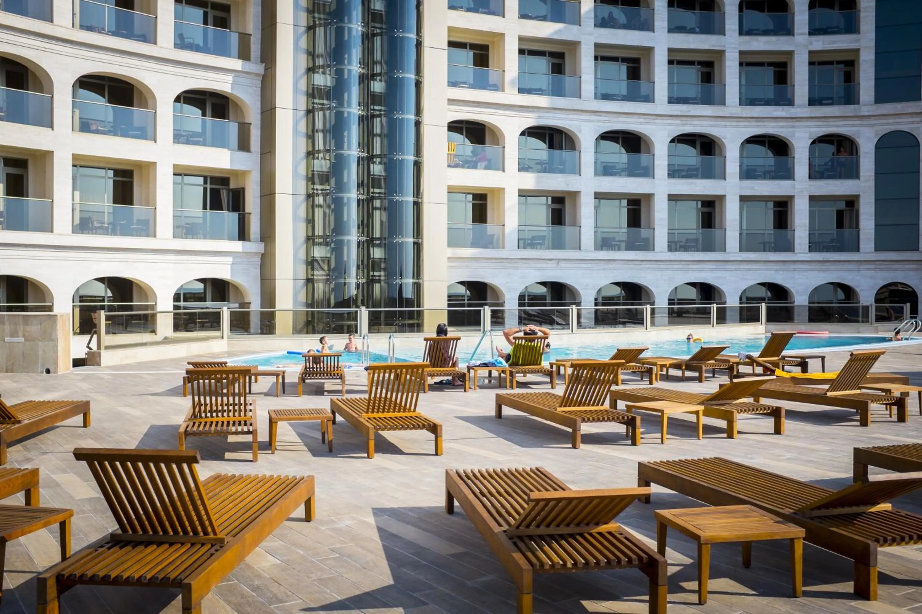 Pool view in Colosseum Marina Hotel