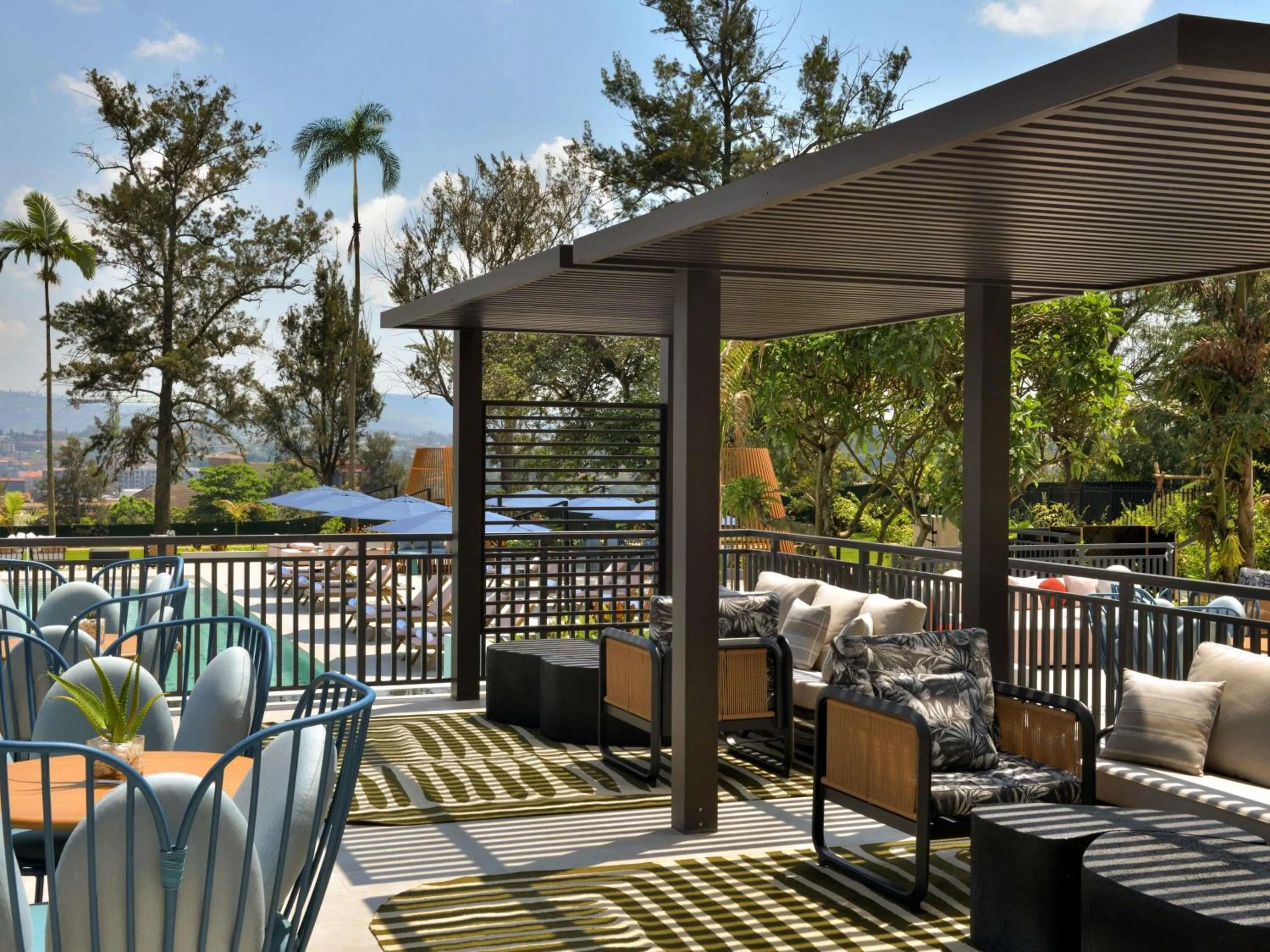 Pool view in Mövenpick Kigali