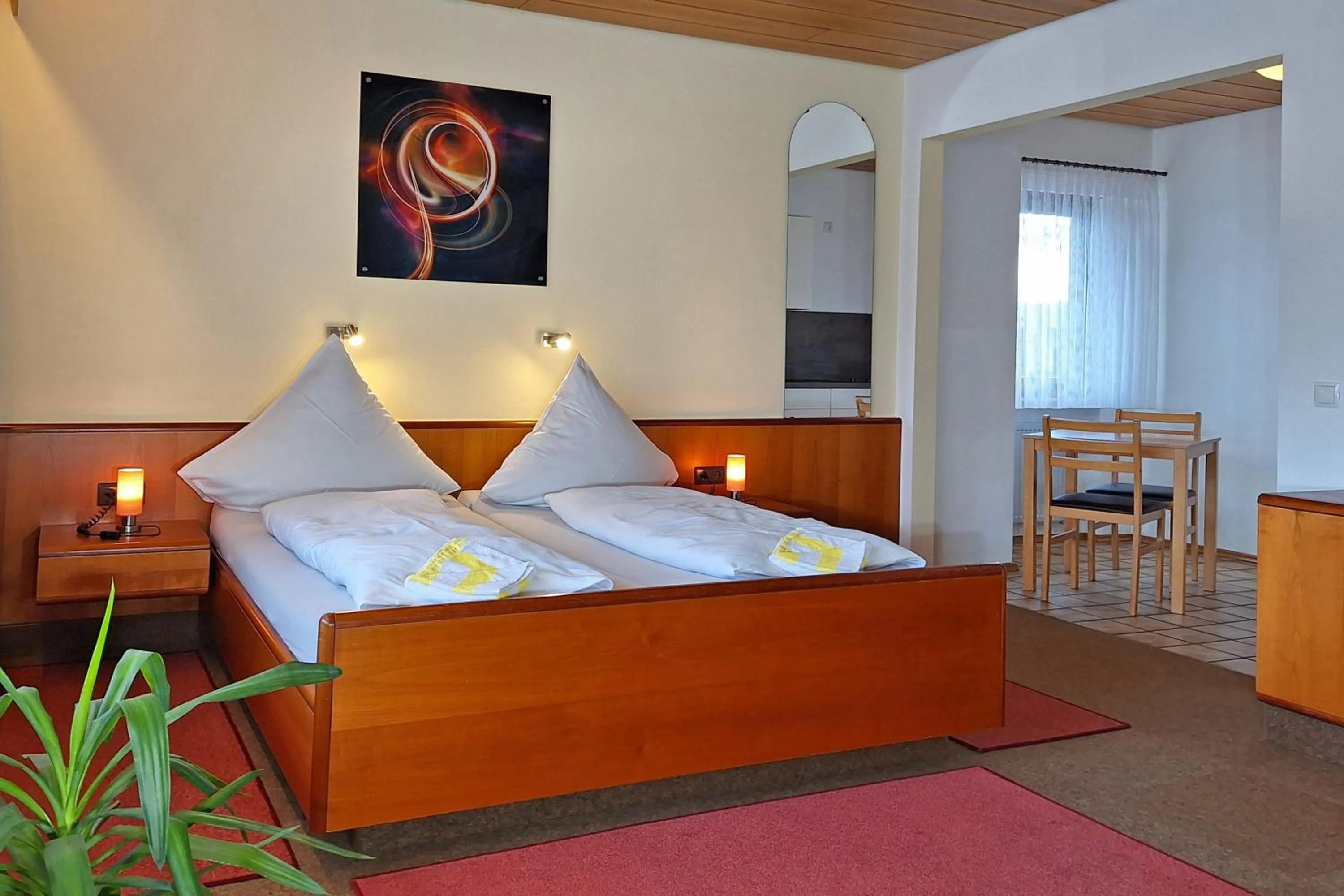 Bed in Hotel Garni Sebastian