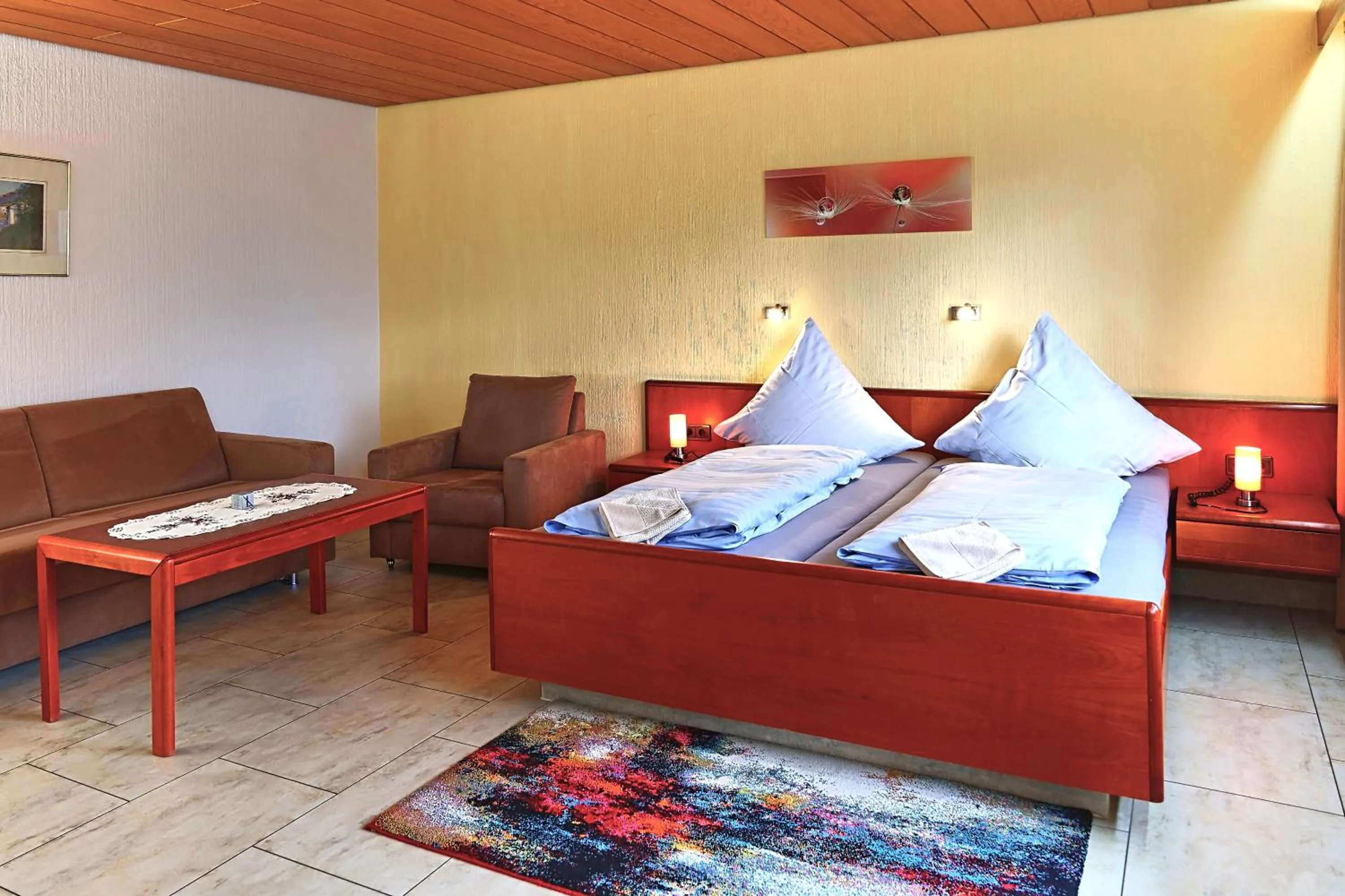 Bed in Hotel Garni Sebastian