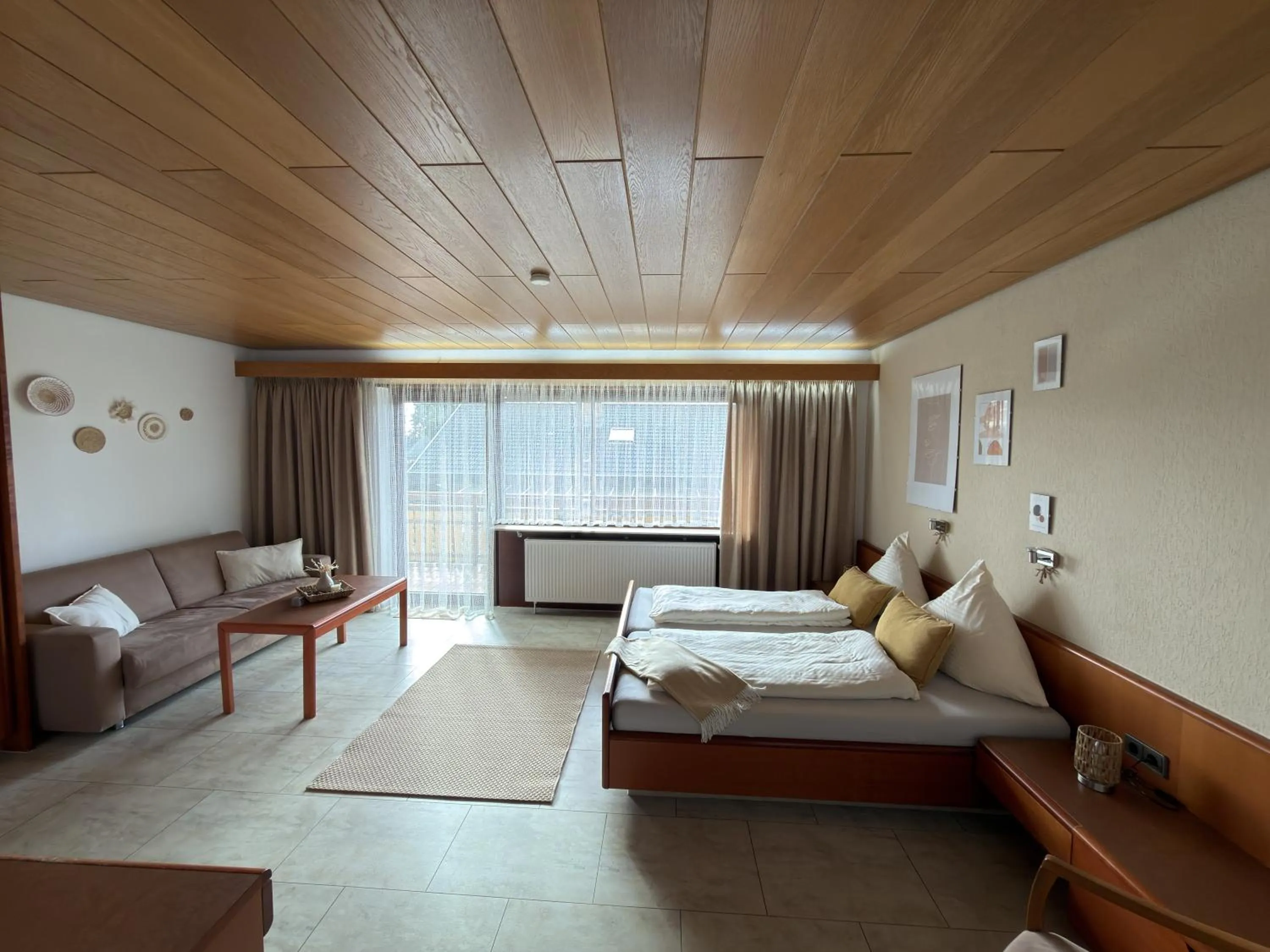 Bed in Hotel Garni Sebastian