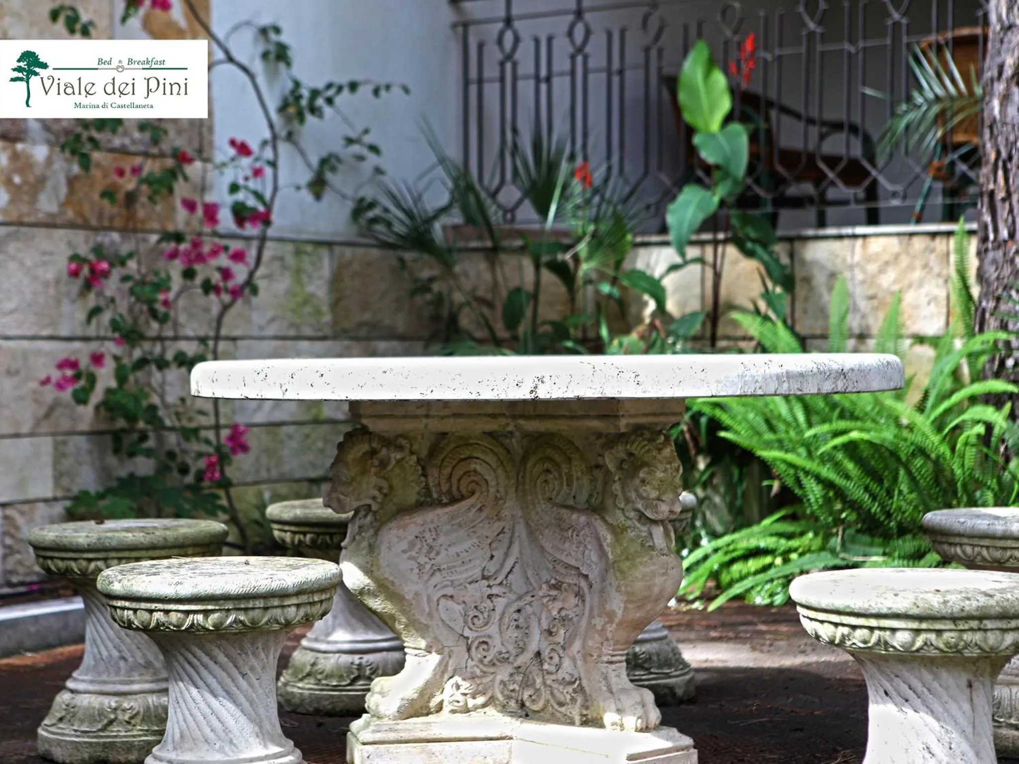 Garden view in B&B Viale dei Pini