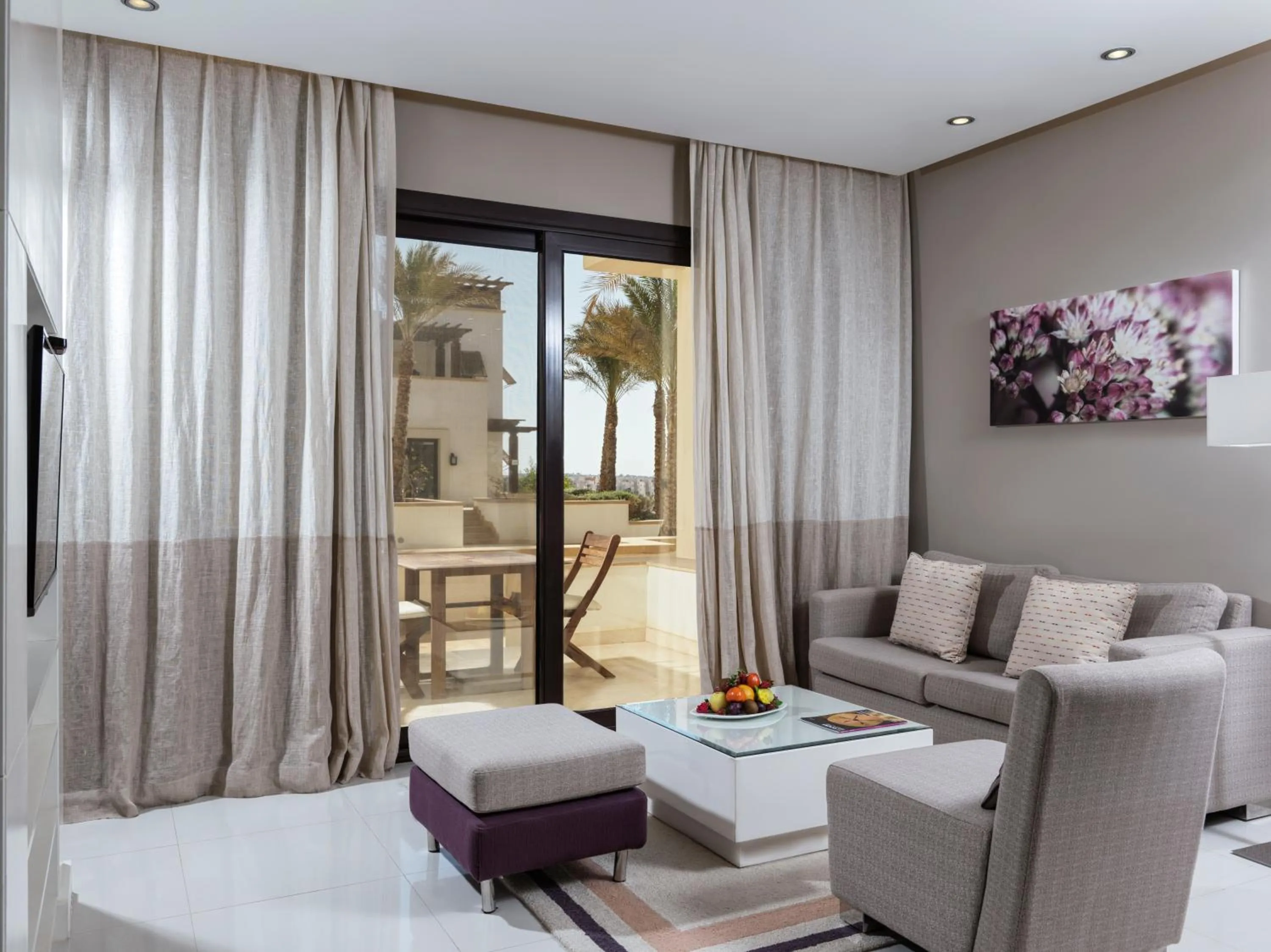 Living room, Bed in Ancient Sands Golf Resort and Residences