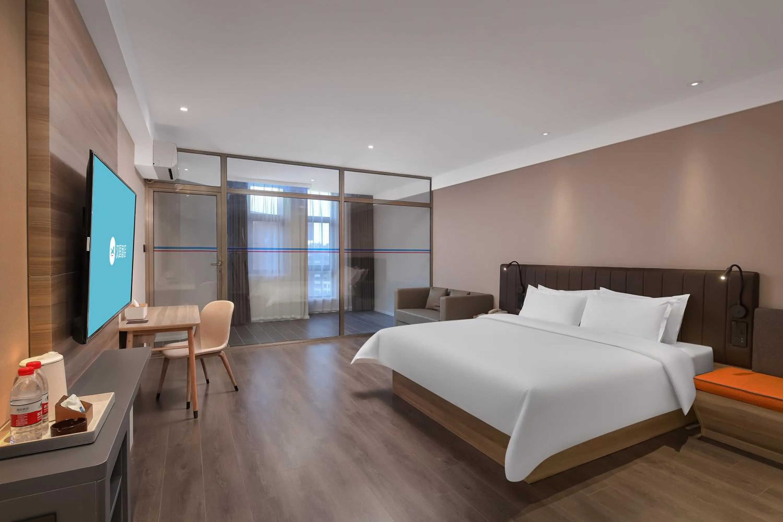 Photo of the whole room, Bed in Hanting Hotel Nanjing Xianhemen Zidong Commercial Street