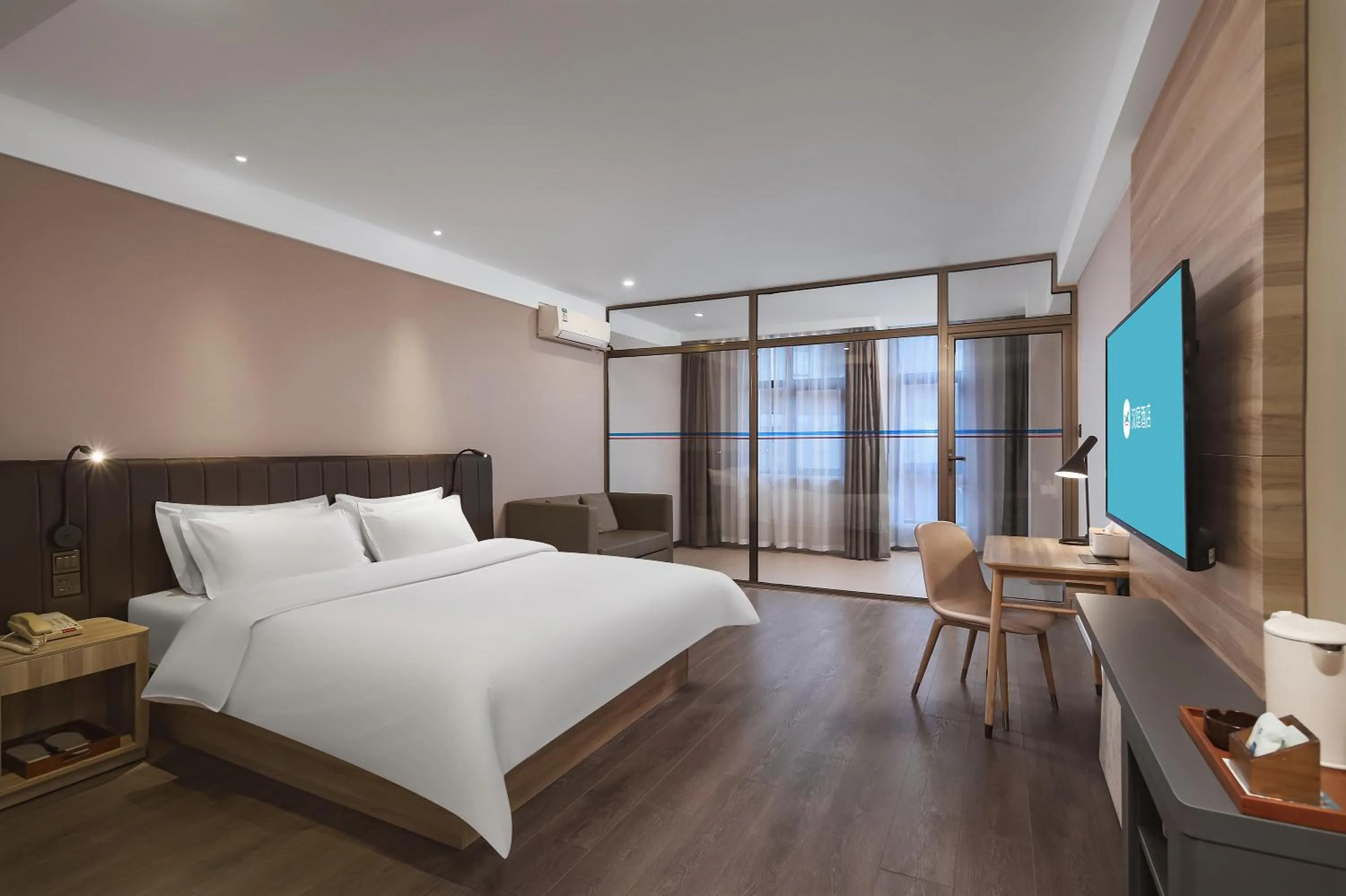 Photo of the whole room, Bed in Hanting Hotel Nanjing Xianhemen Zidong Commercial Street