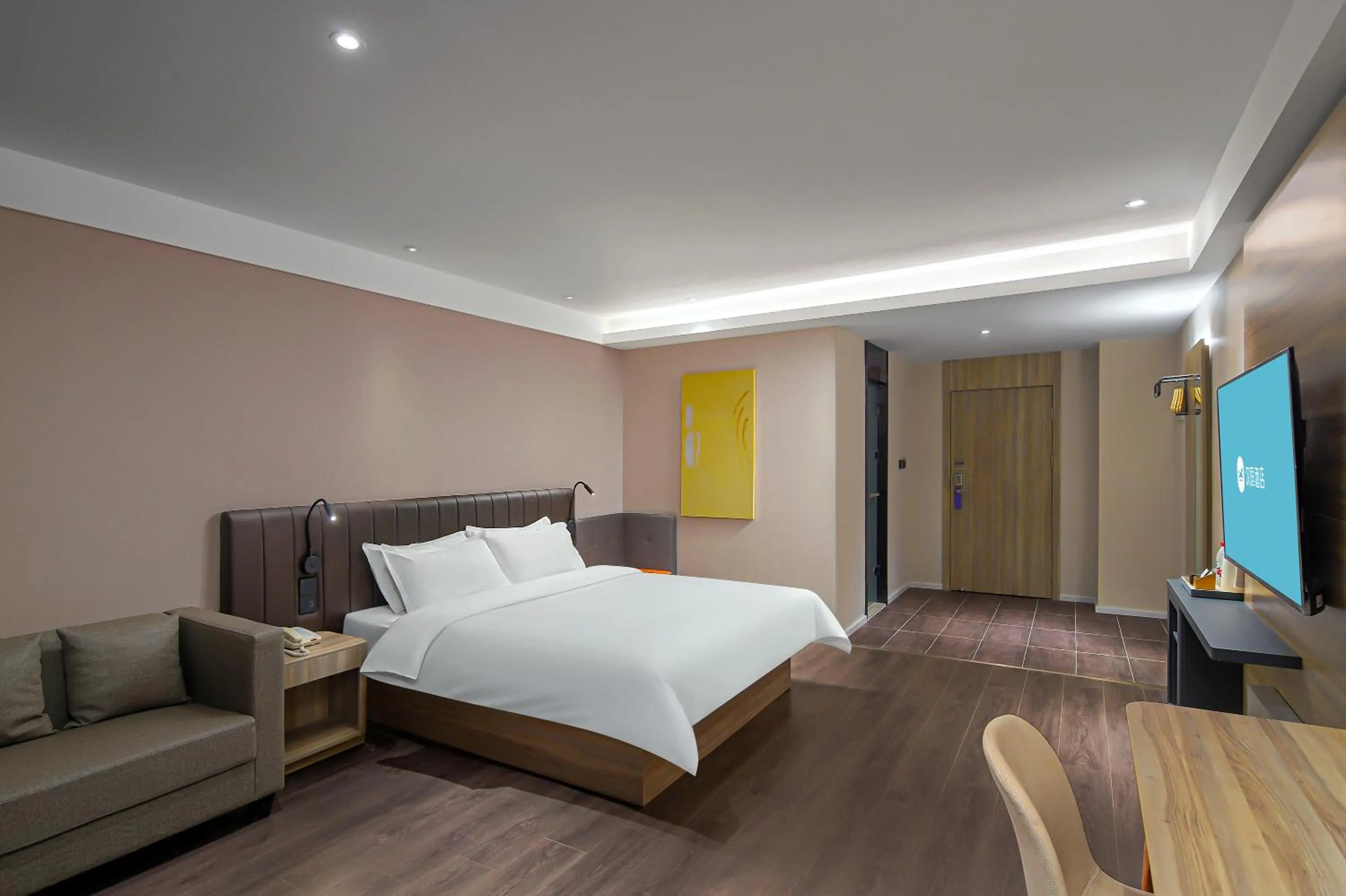 Photo of the whole room, Bed in Hanting Hotel Nanjing Xianhemen Zidong Commercial Street