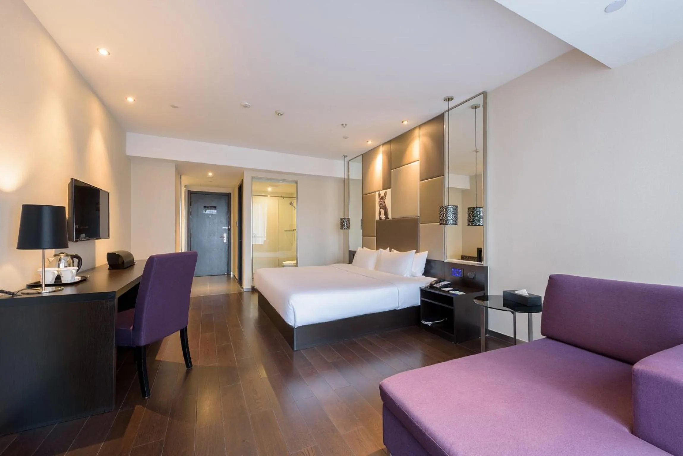 Bed in Orange Hotel Hangzhou Jiubao Passenger Transport Center