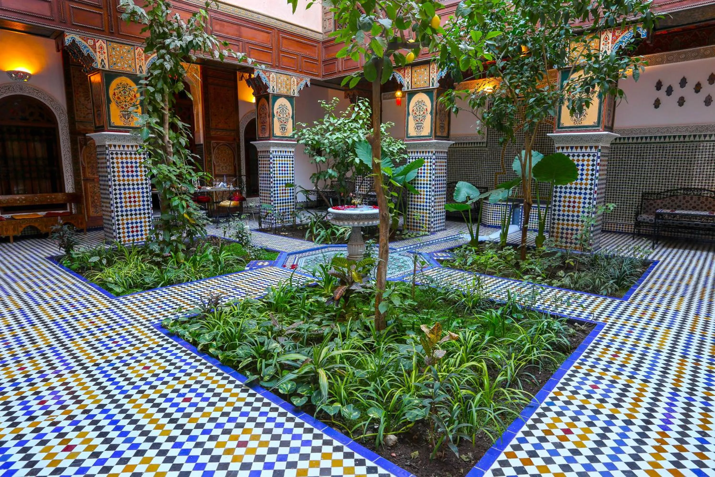 Patio in Riad Toyour- Riad of birds