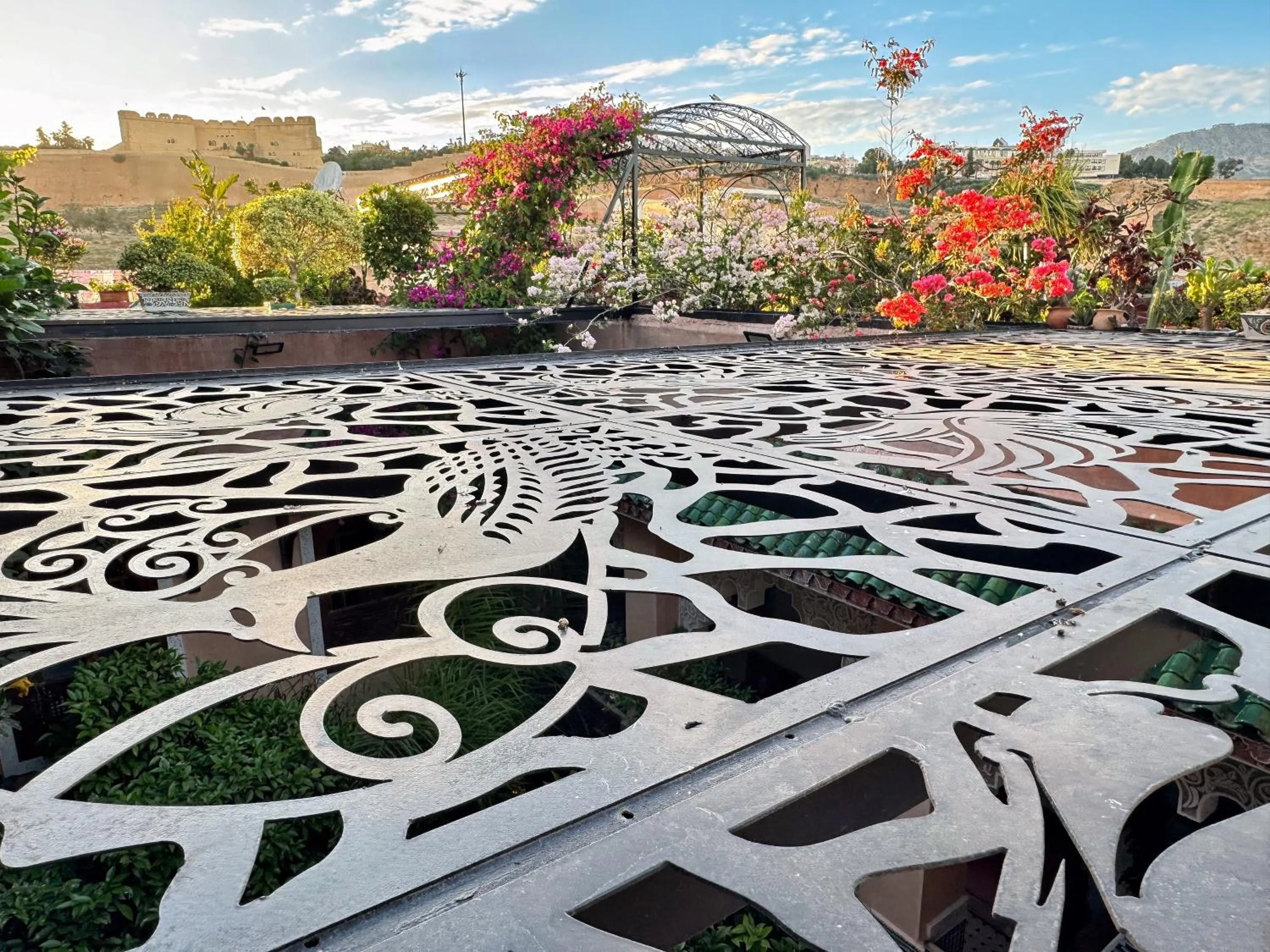 Patio in Riad Toyour- Riad of birds