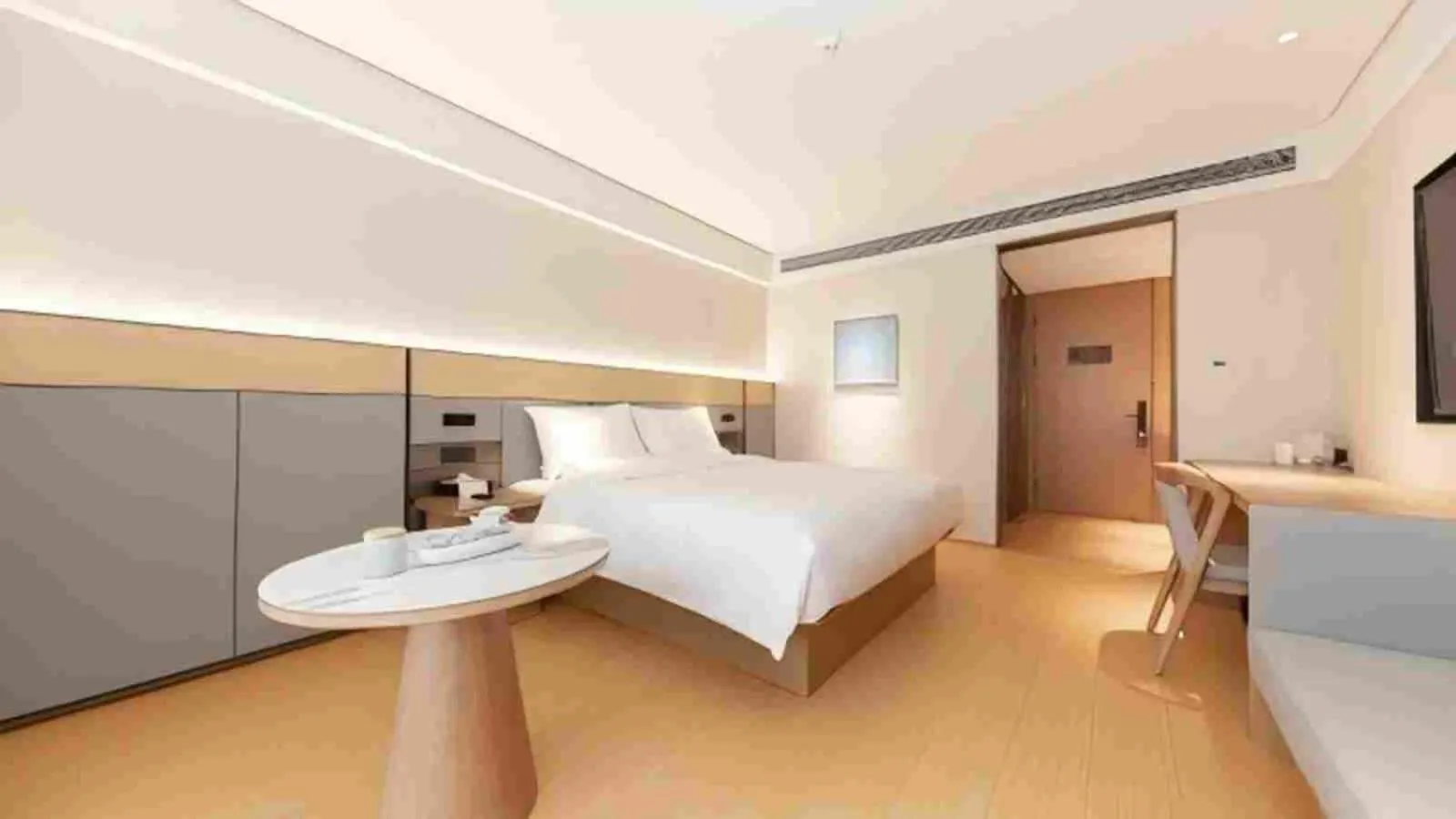 Bed in JI Hotel Shanghai Zhaojialou Ancient Town