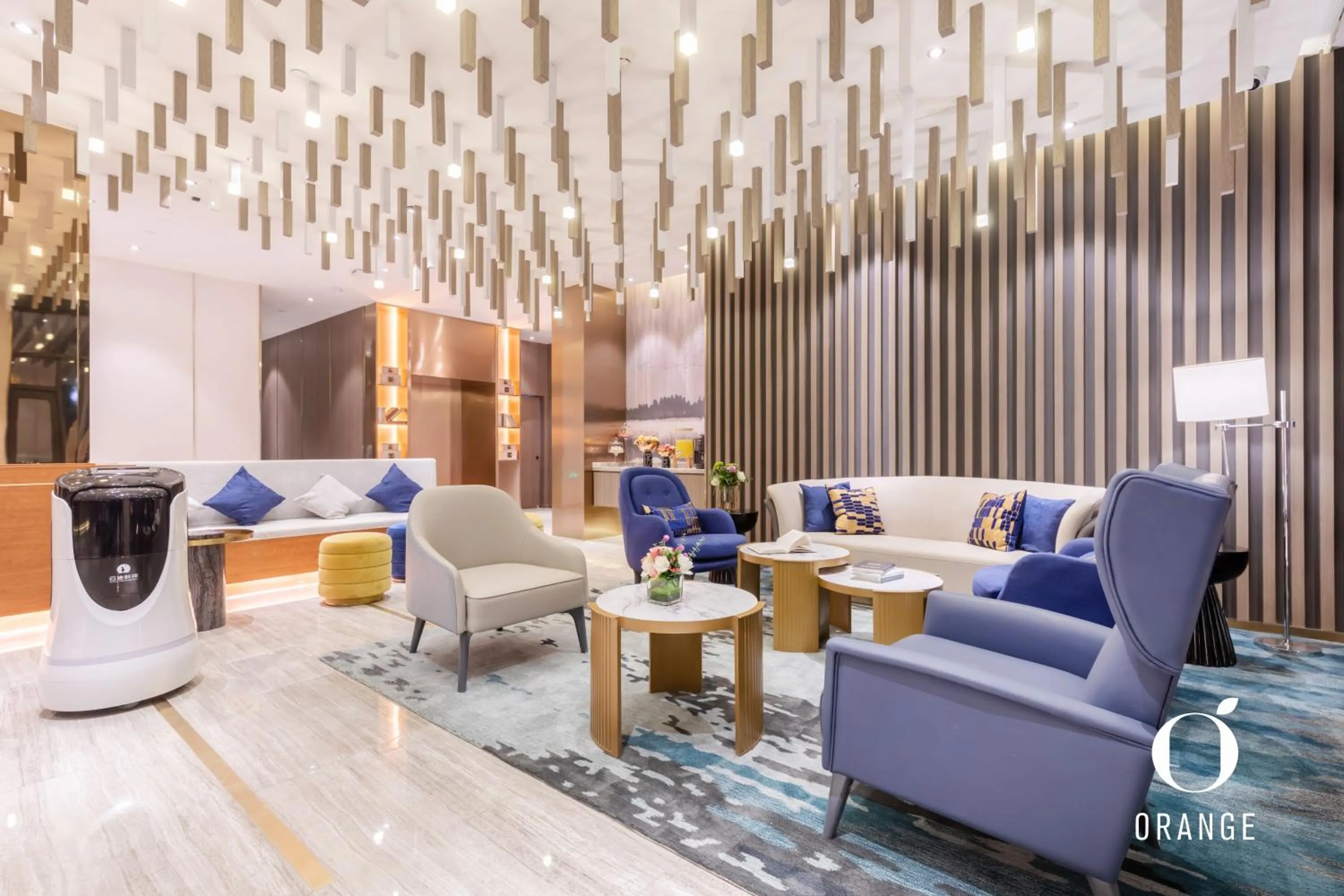 Seating area in Orange Hotel Beijing Yongfeng Space City