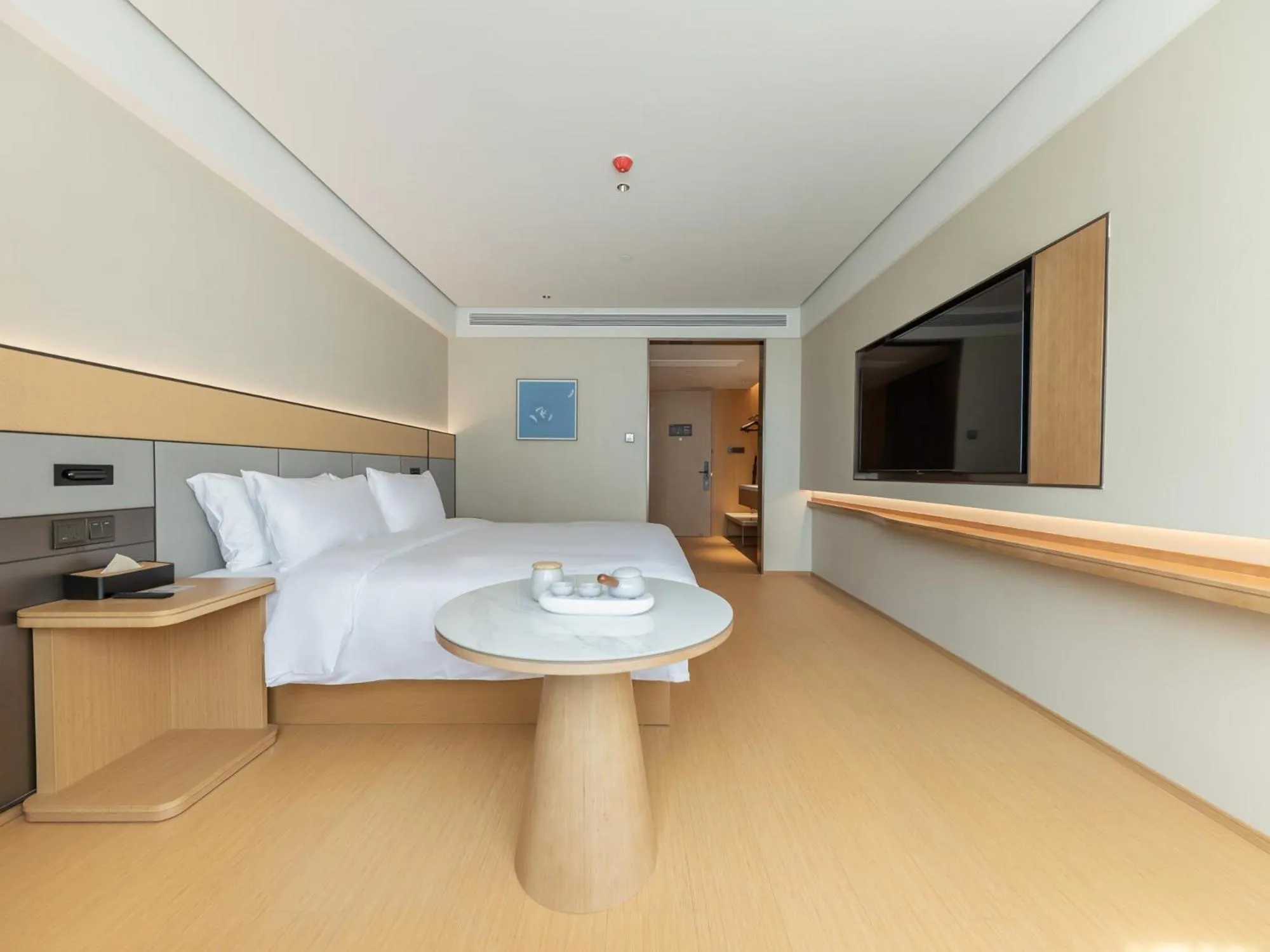 Property building, Bed in JI Hotel Suzhou North High Speed Railway Station Subway Station