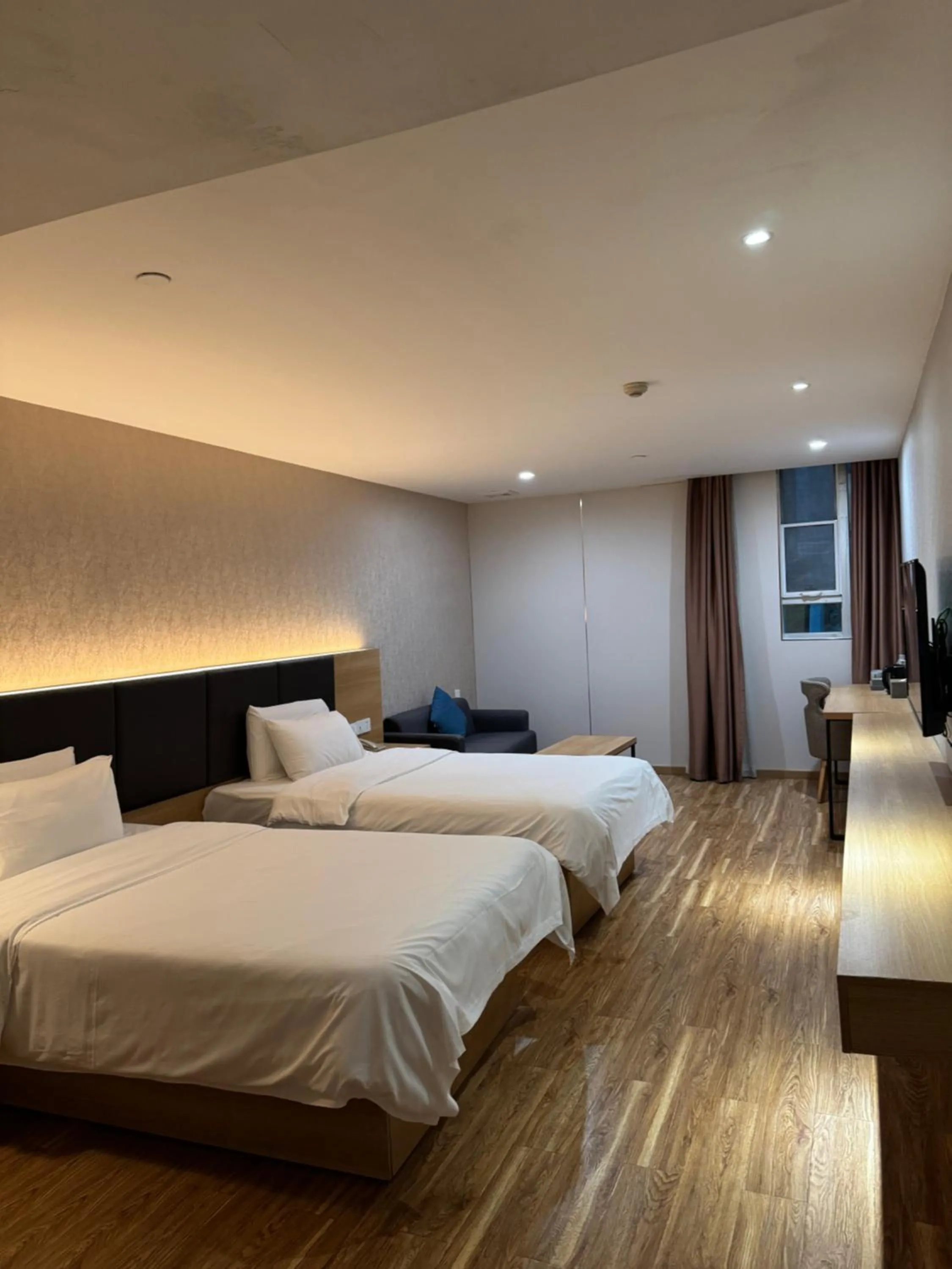 Bed in Hanting Hotel Guangzhou Feixiang Park Subway Station