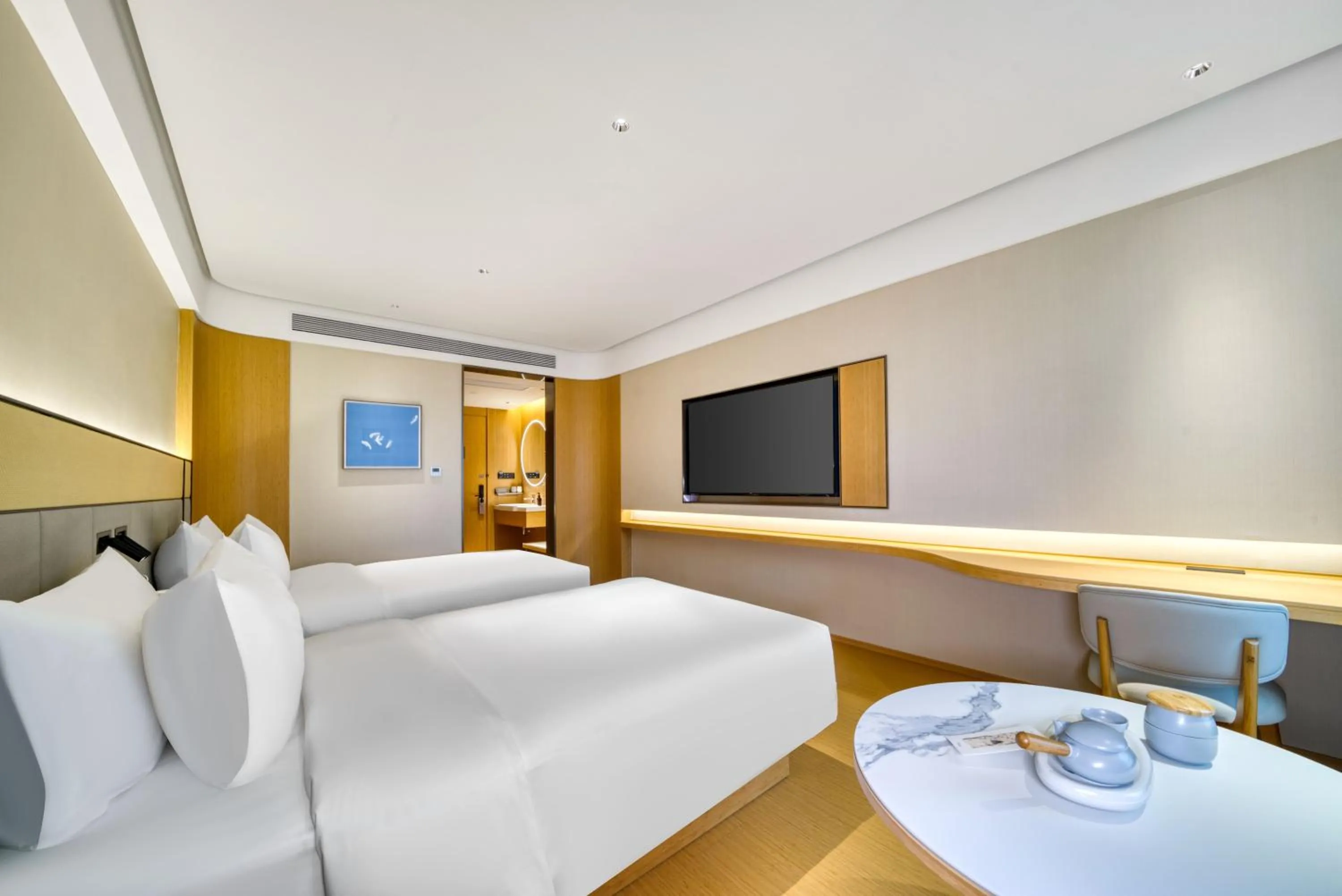 Bed in JI Hotel Shanghai Chongming Changxing Island