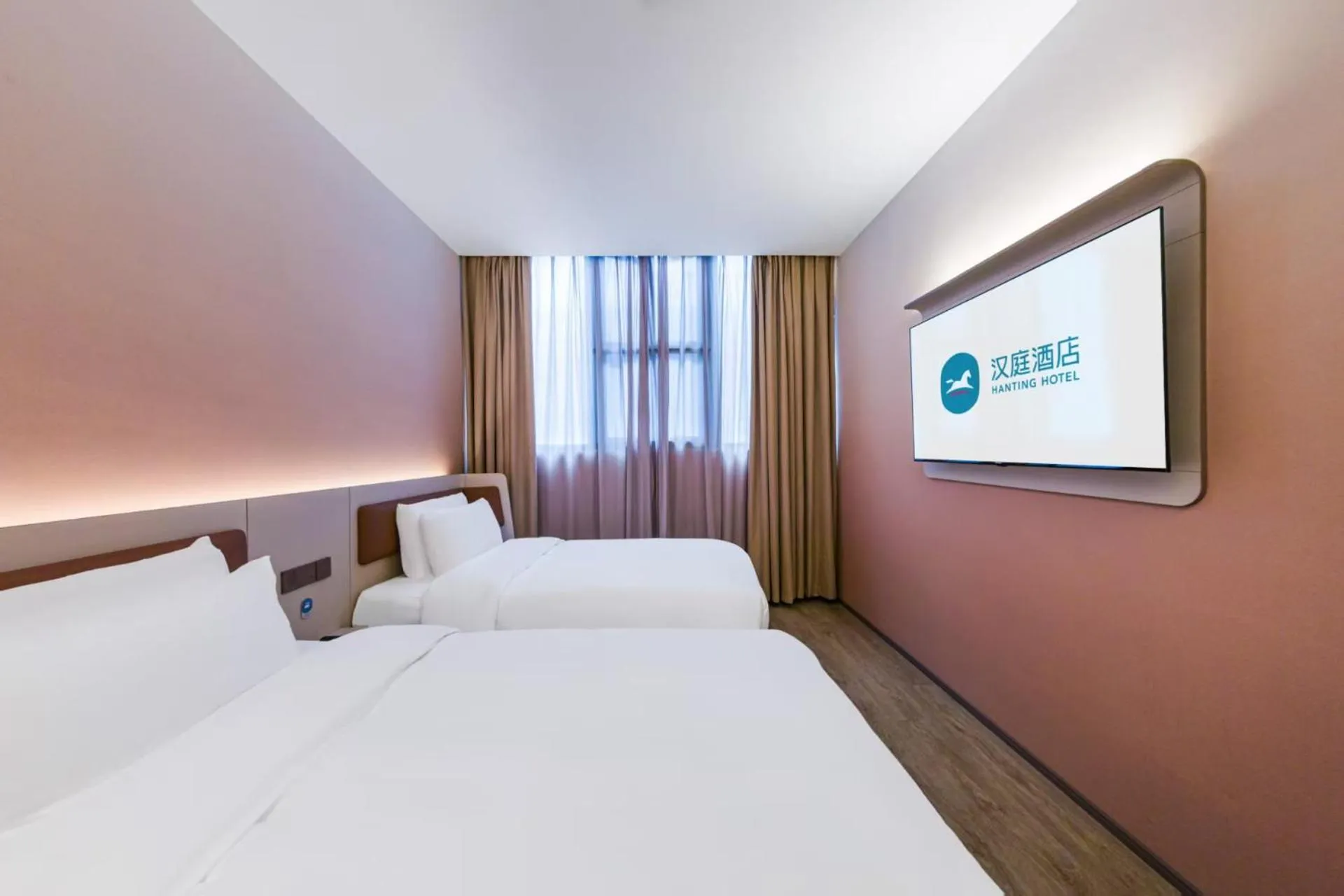 Bed in Hanting Hotel Shanghai Pudong Airport Shixin Road