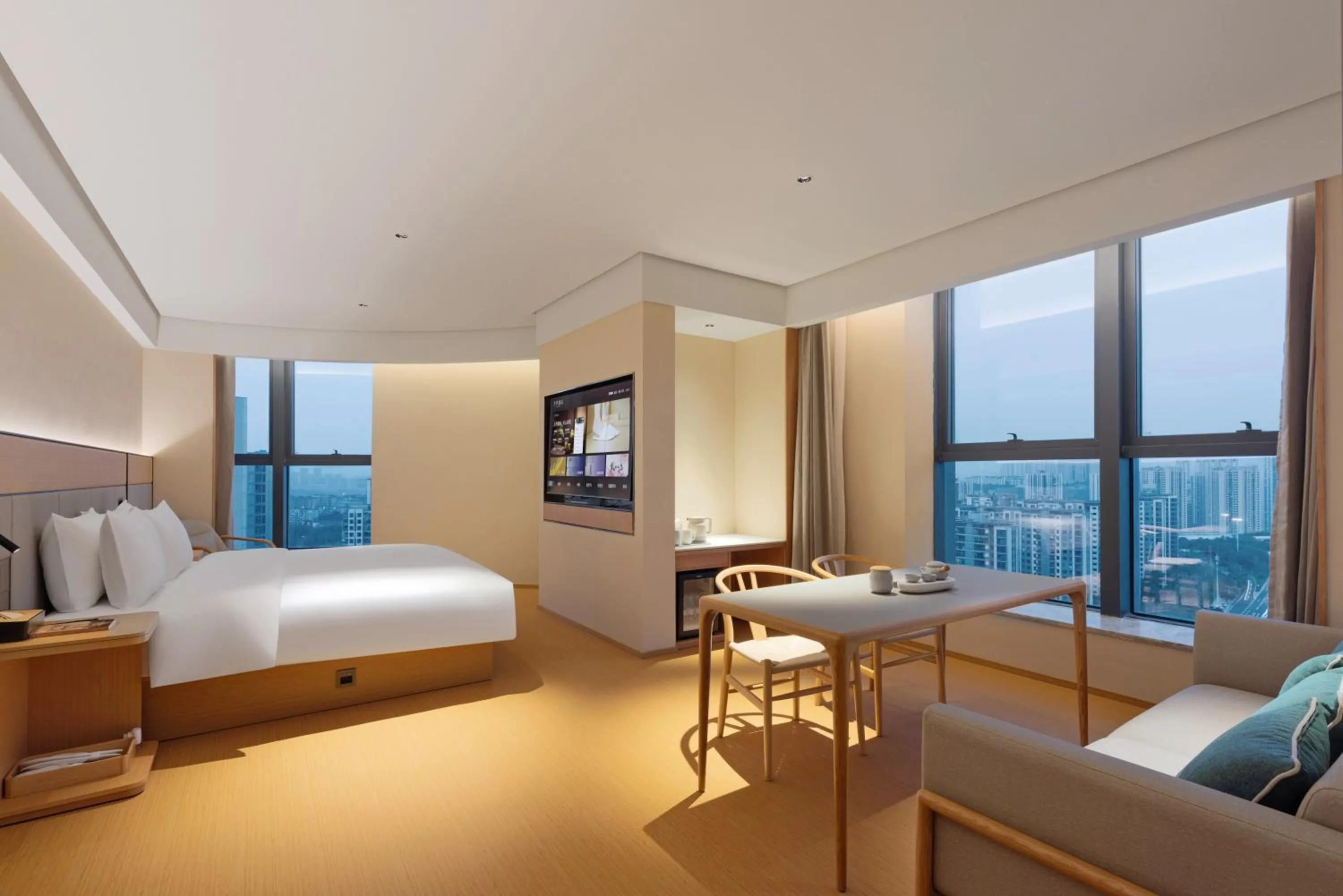 Bed in JI Hotel Chongqing Yuanjiagang Subway Station