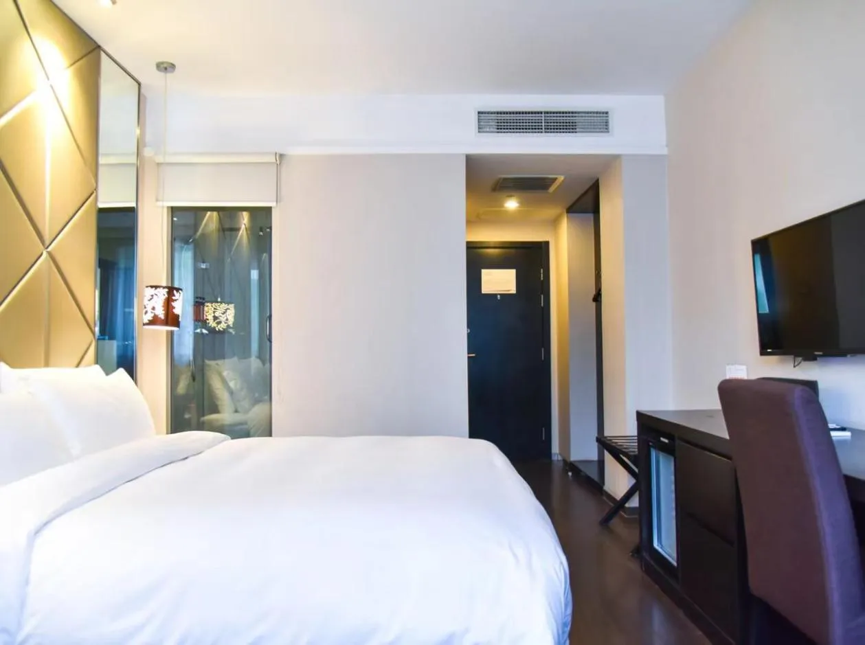 Bed in Orange Hotel Shanghai Xujiahui Damuqiao Road