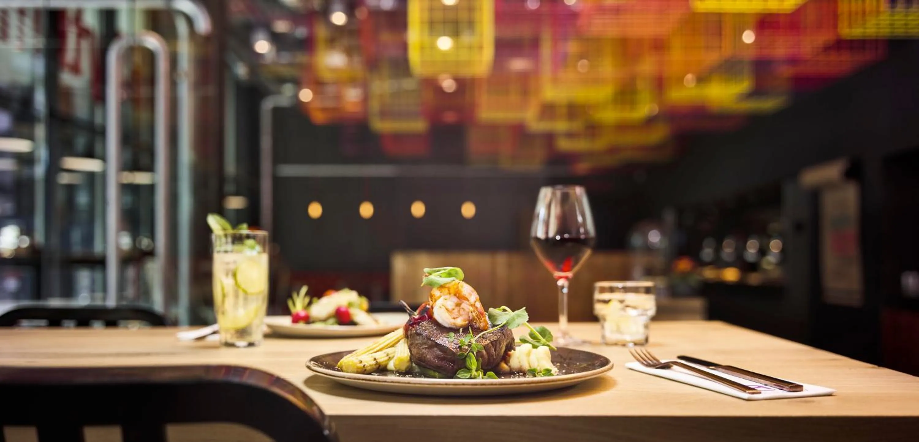 Food and drinks in Jaz in the City Amsterdam