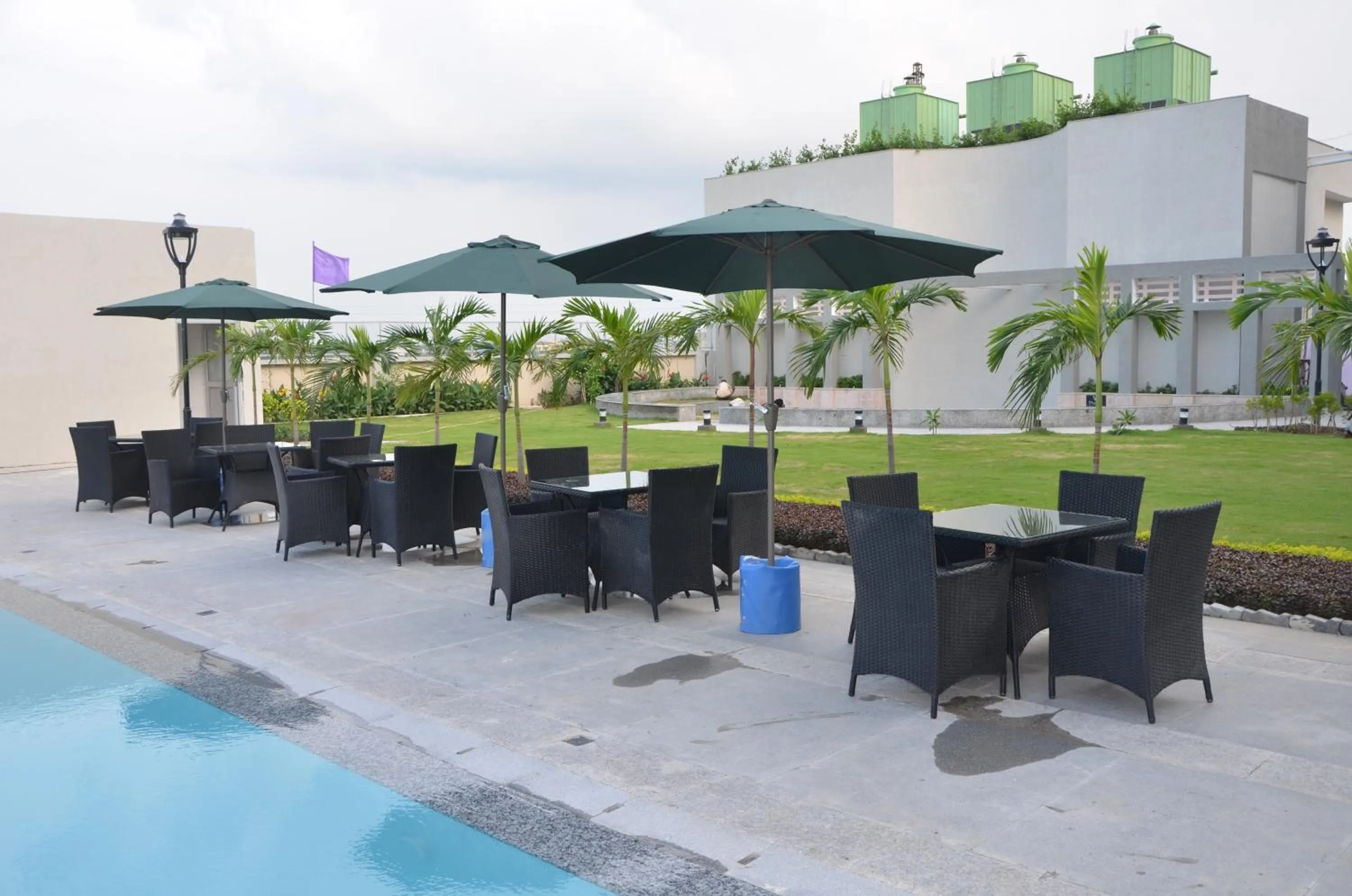 Patio in Maha Bodhi Hotel.Resort.Convention Centre