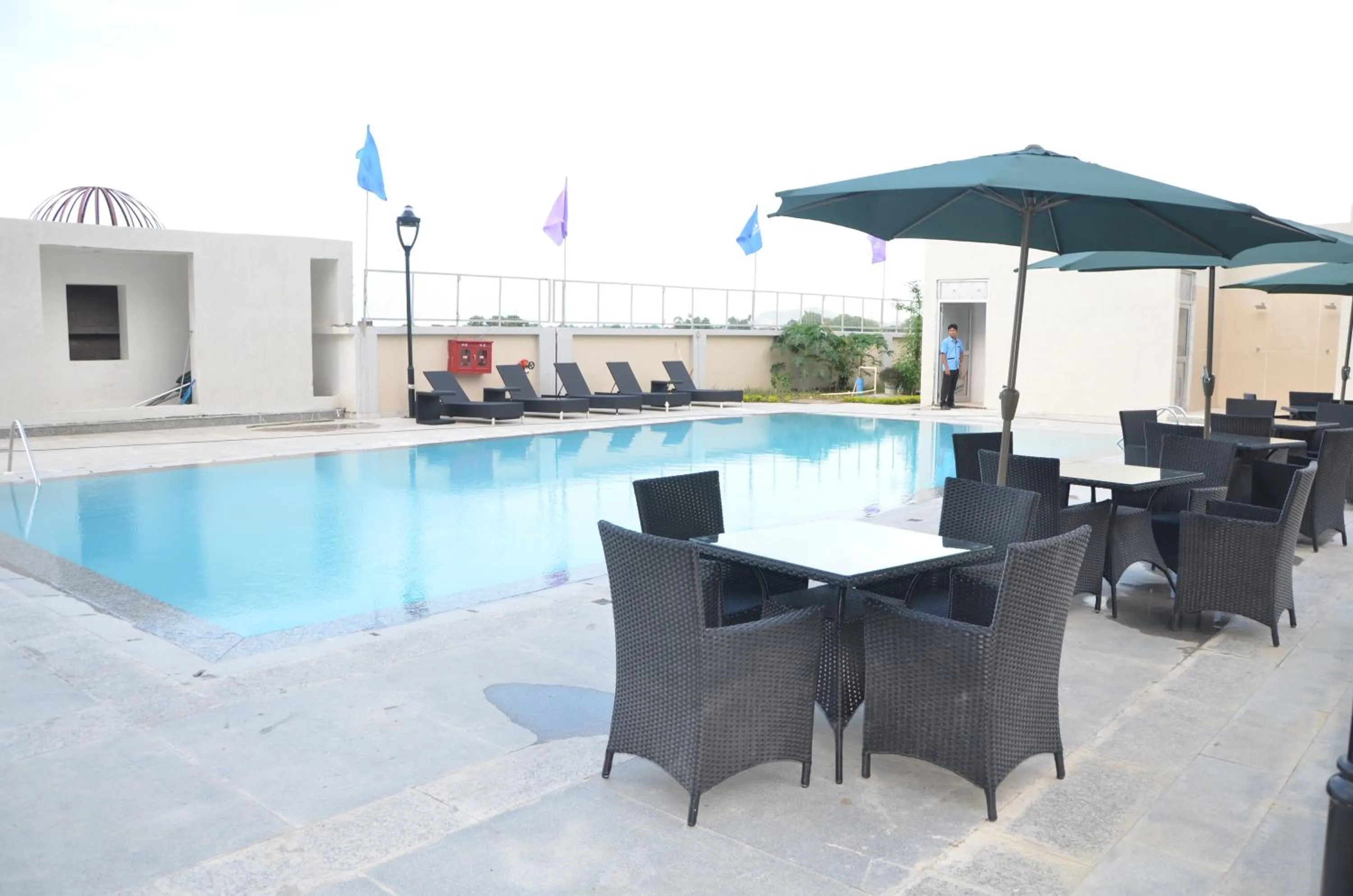 Patio in Maha Bodhi Hotel.Resort.Convention Centre