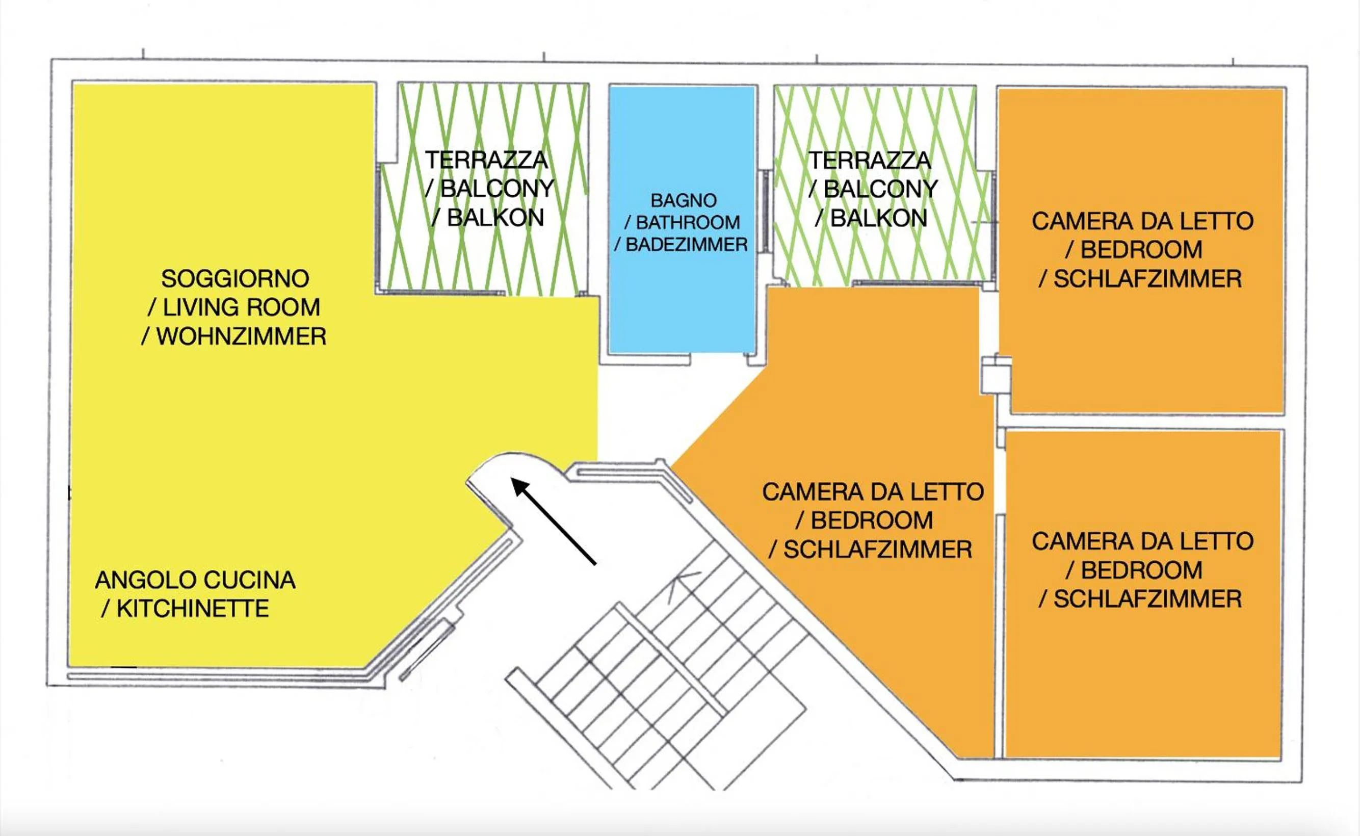 Floor plan in Hotel Calipso