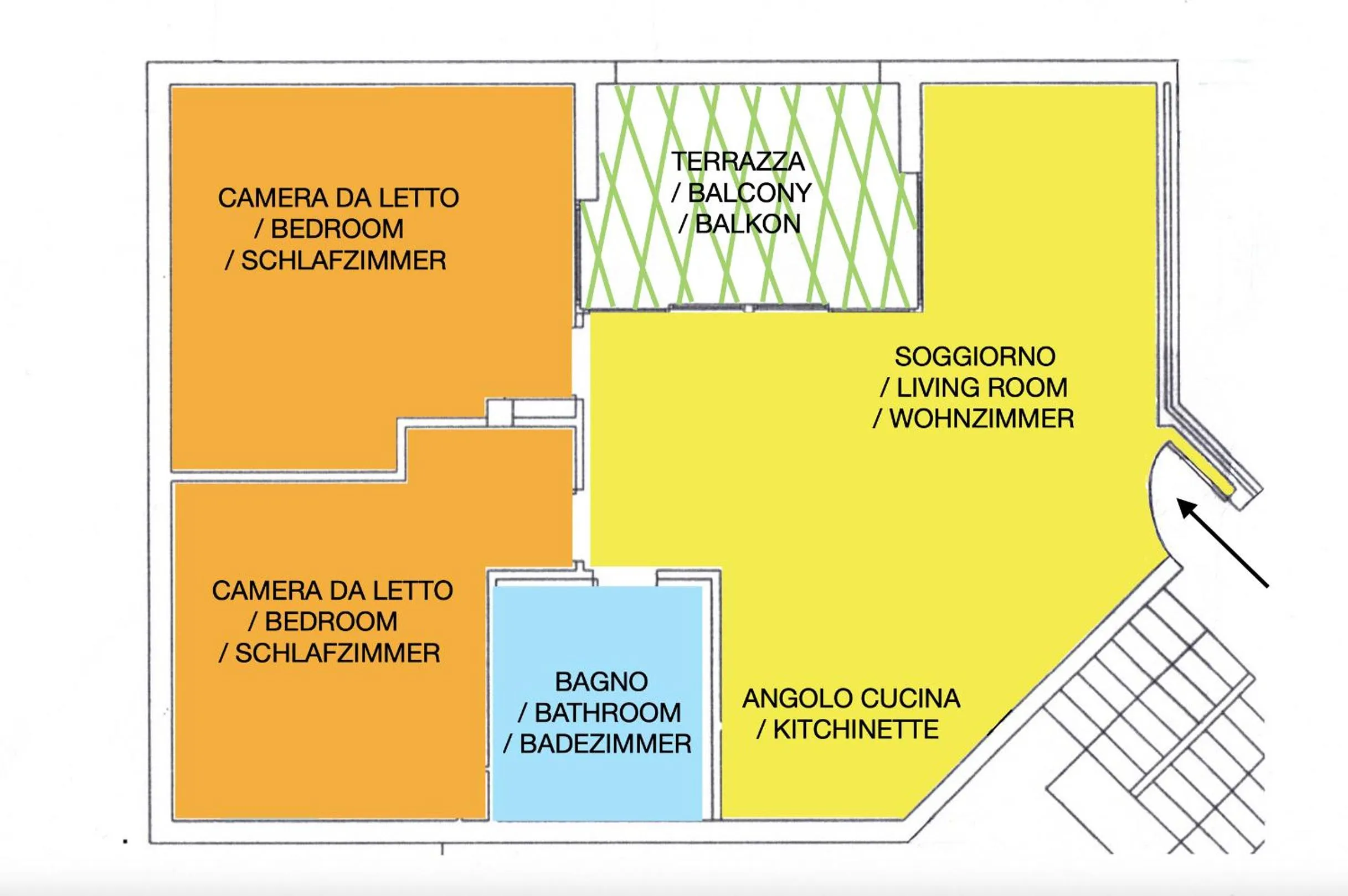 Floor plan in Hotel Calipso