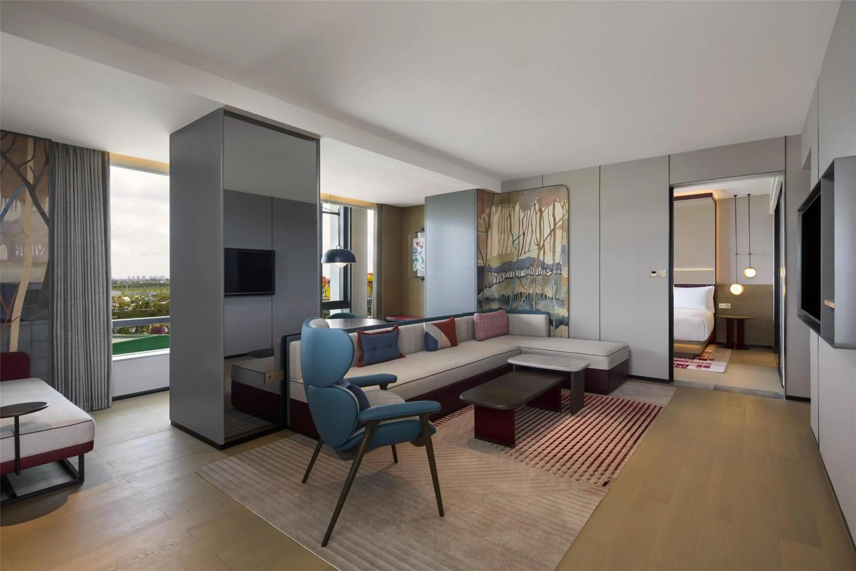 Living room, Bed in Canopy By Hilton Shanghai Belfry Plaza