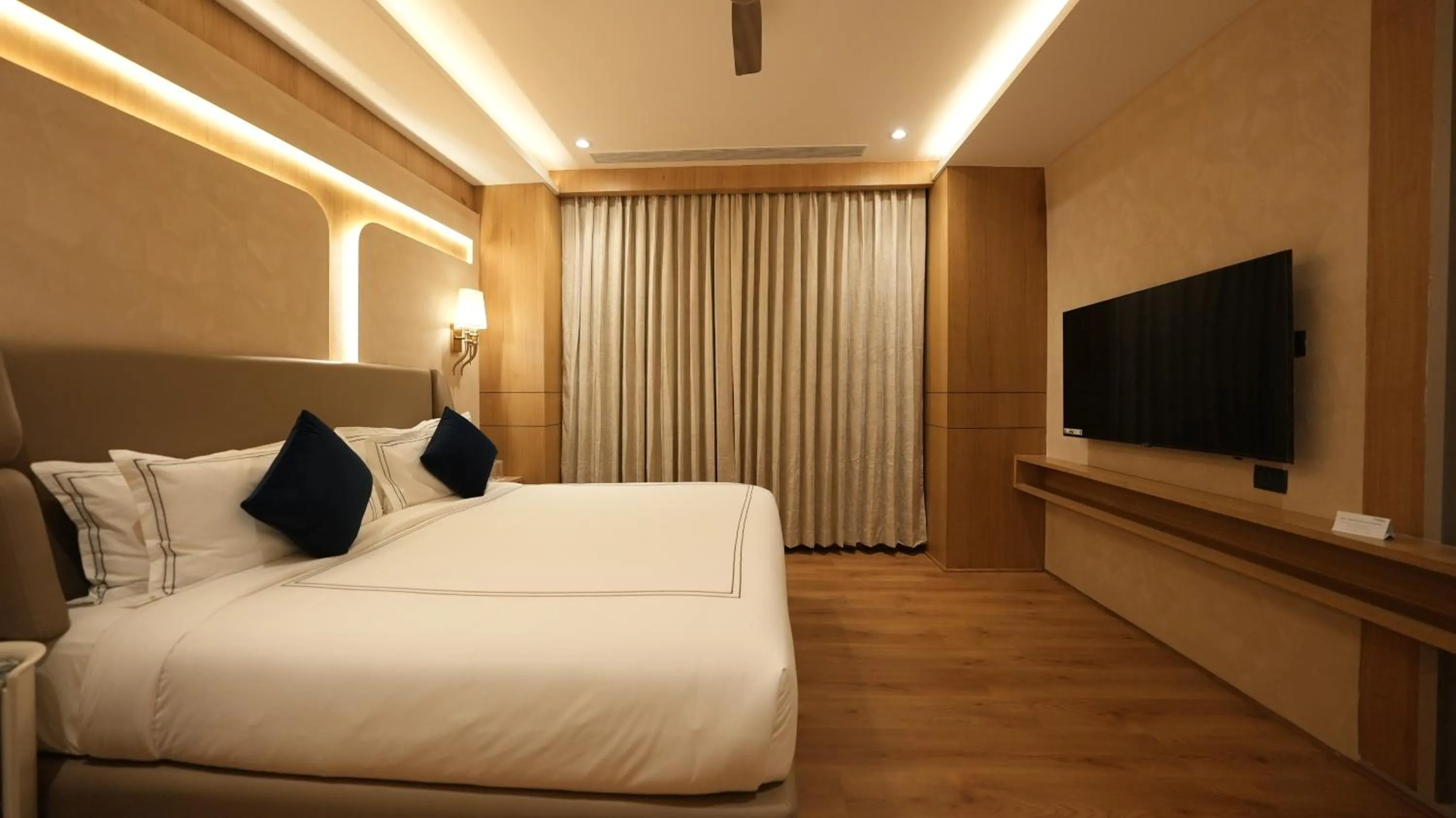Bedroom, Bed in Pride Elite Raipur