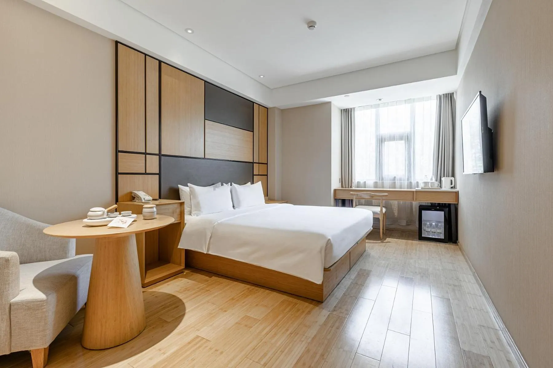 Decorative detail, Bed in JI Hotel Beijing Yizhuang Economic Development Zone