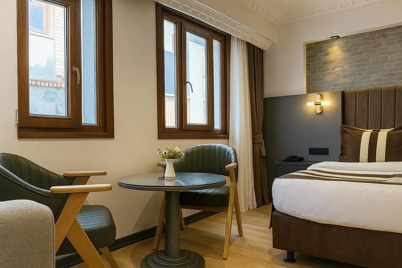 Seating area, Bed in Blue Istanbul Hotel Taksim