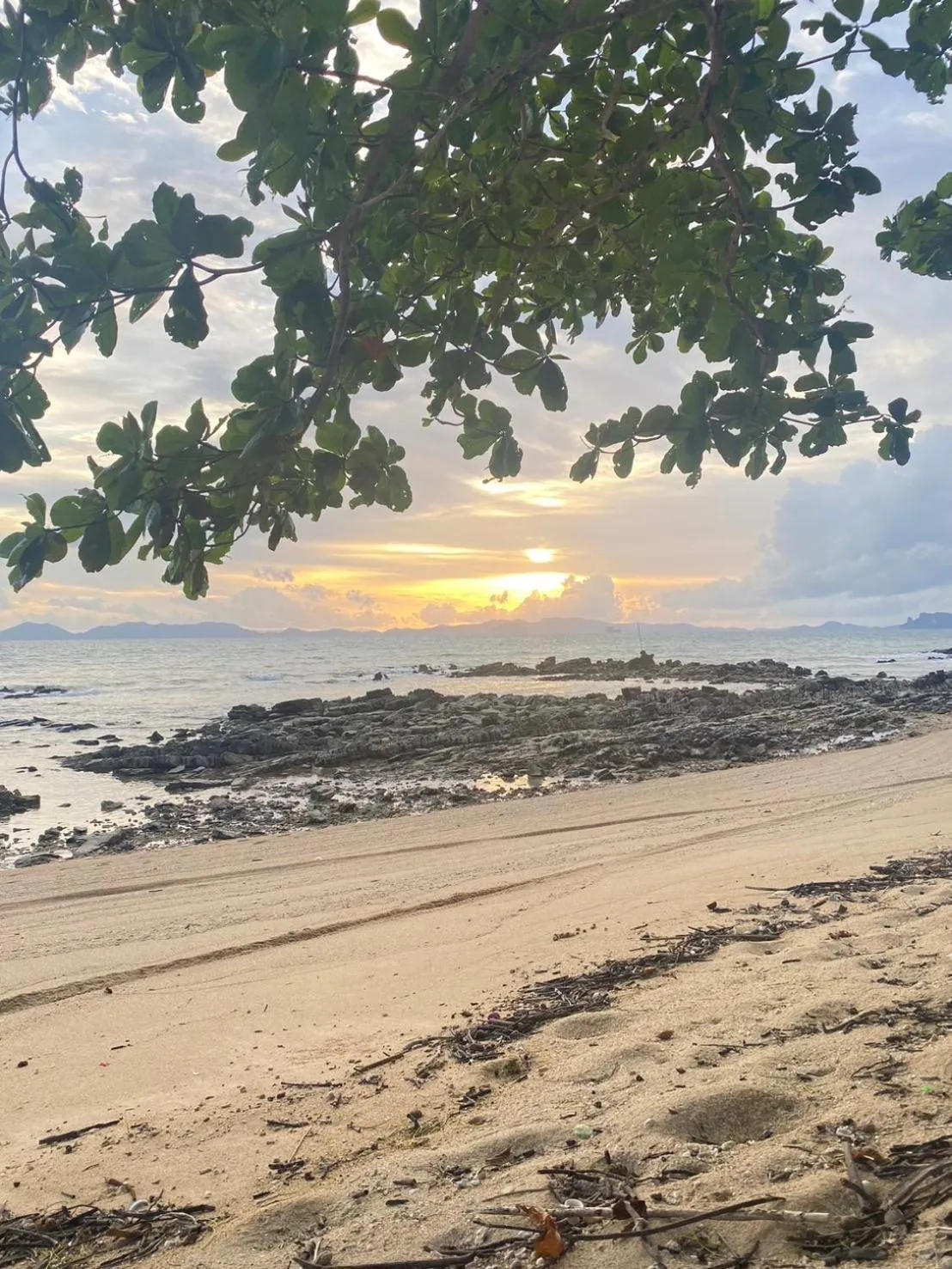 Sunset in Srisuksan Klong Muang Beach