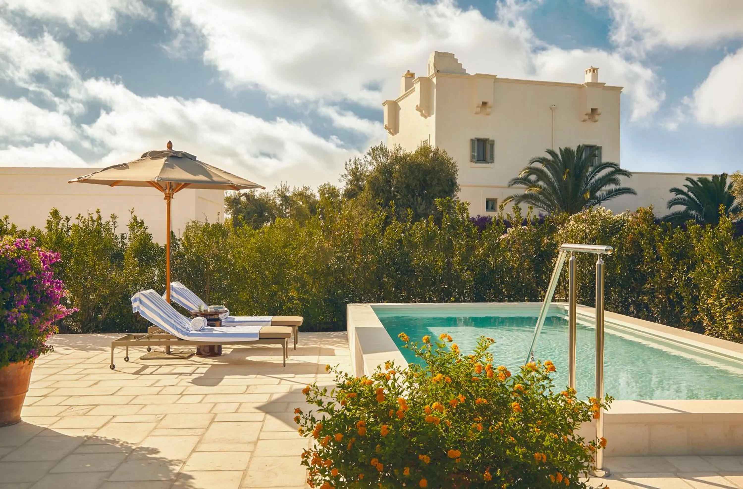 Pool view in Rocco Forte Masseria Torre Maizza