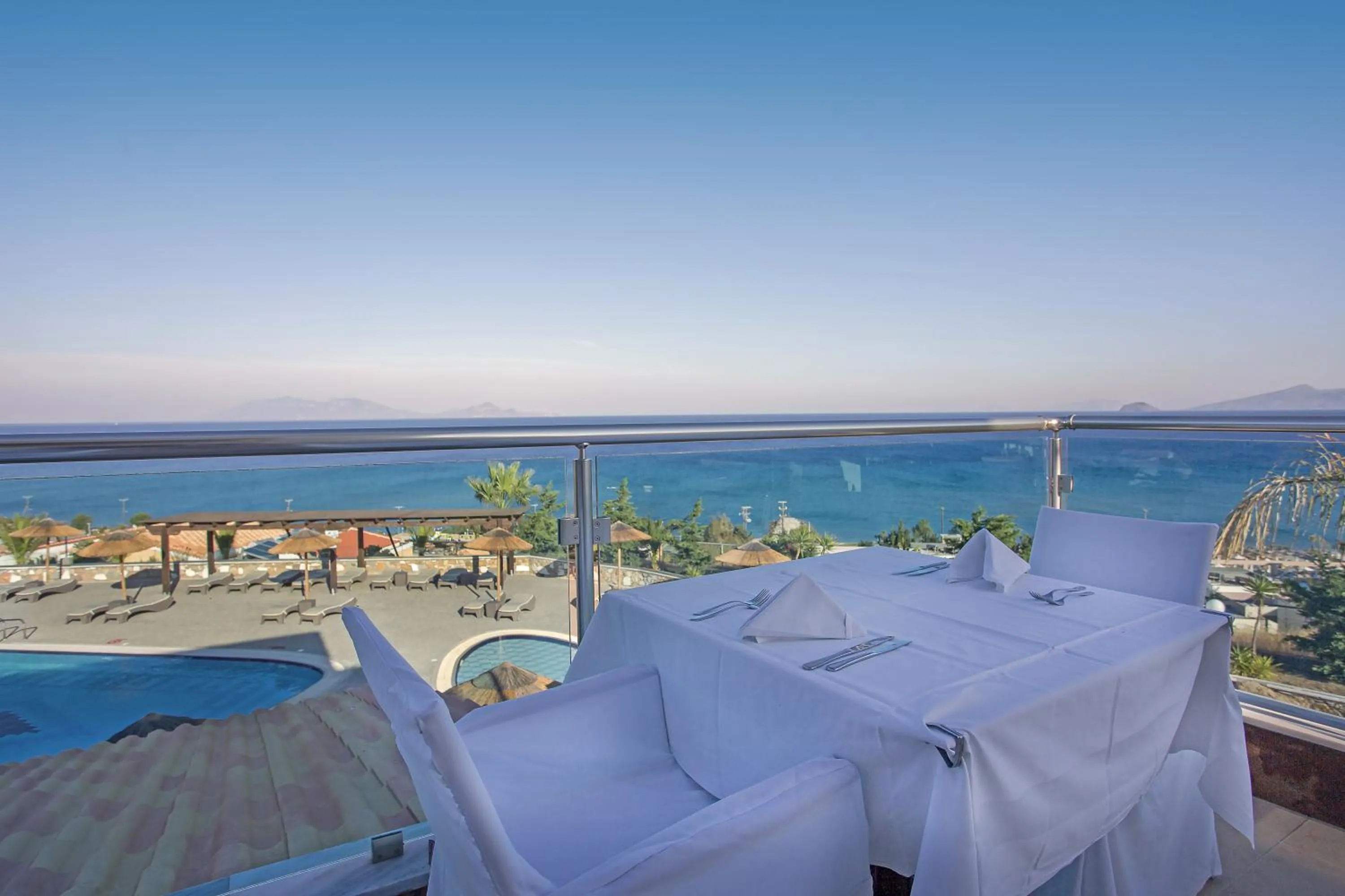 Balcony/Terrace in Grand Blue Beach Hotel