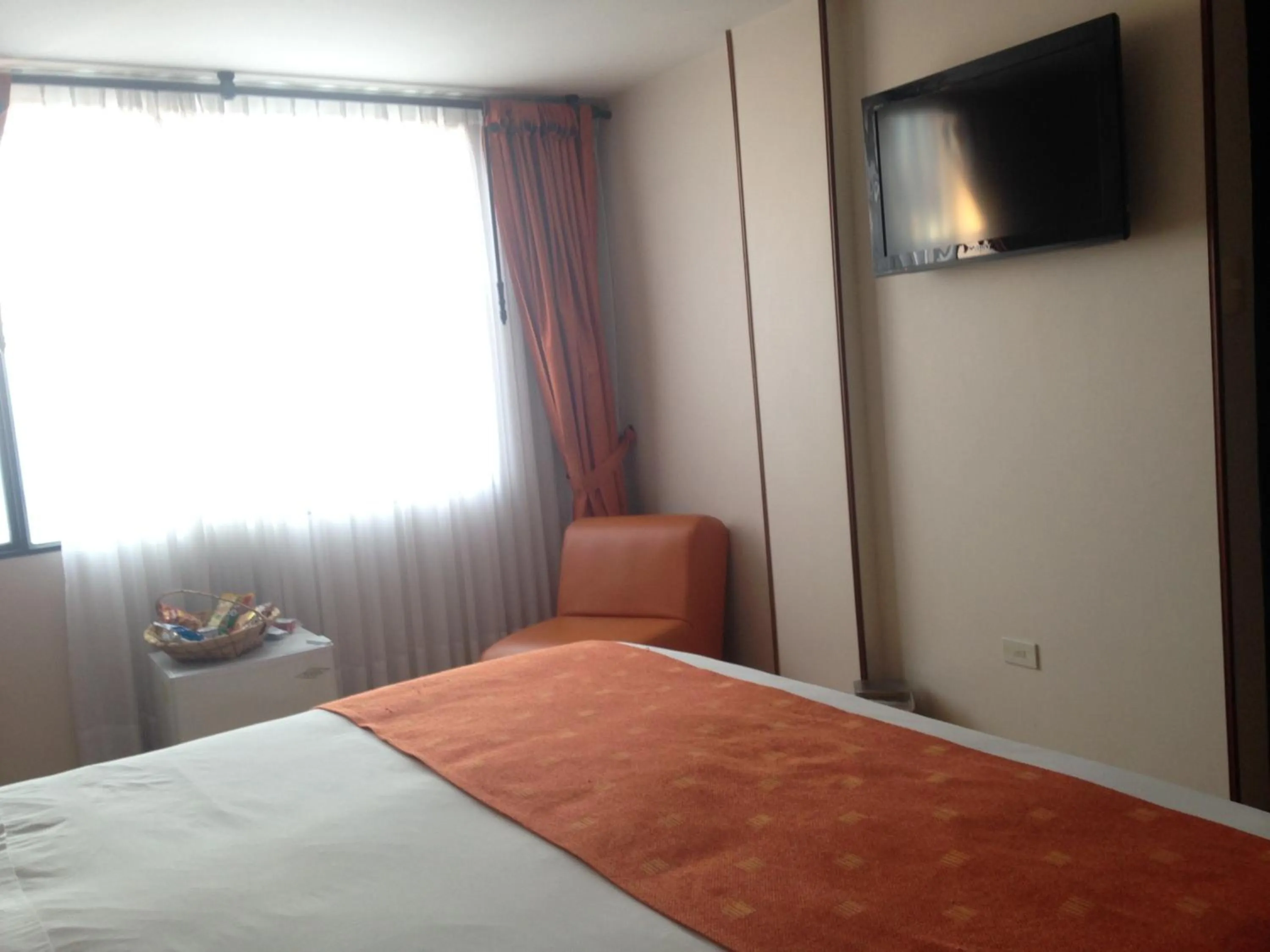 Bed, TV/Entertainment Center in Hotel Plaza Muisca