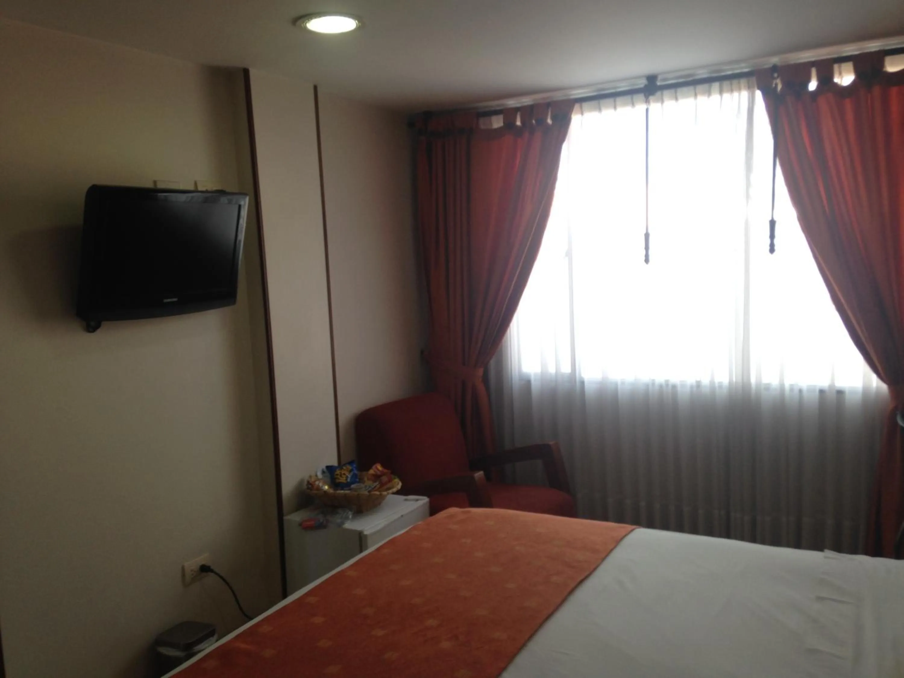 Bed, TV/Entertainment Center in Hotel Plaza Muisca