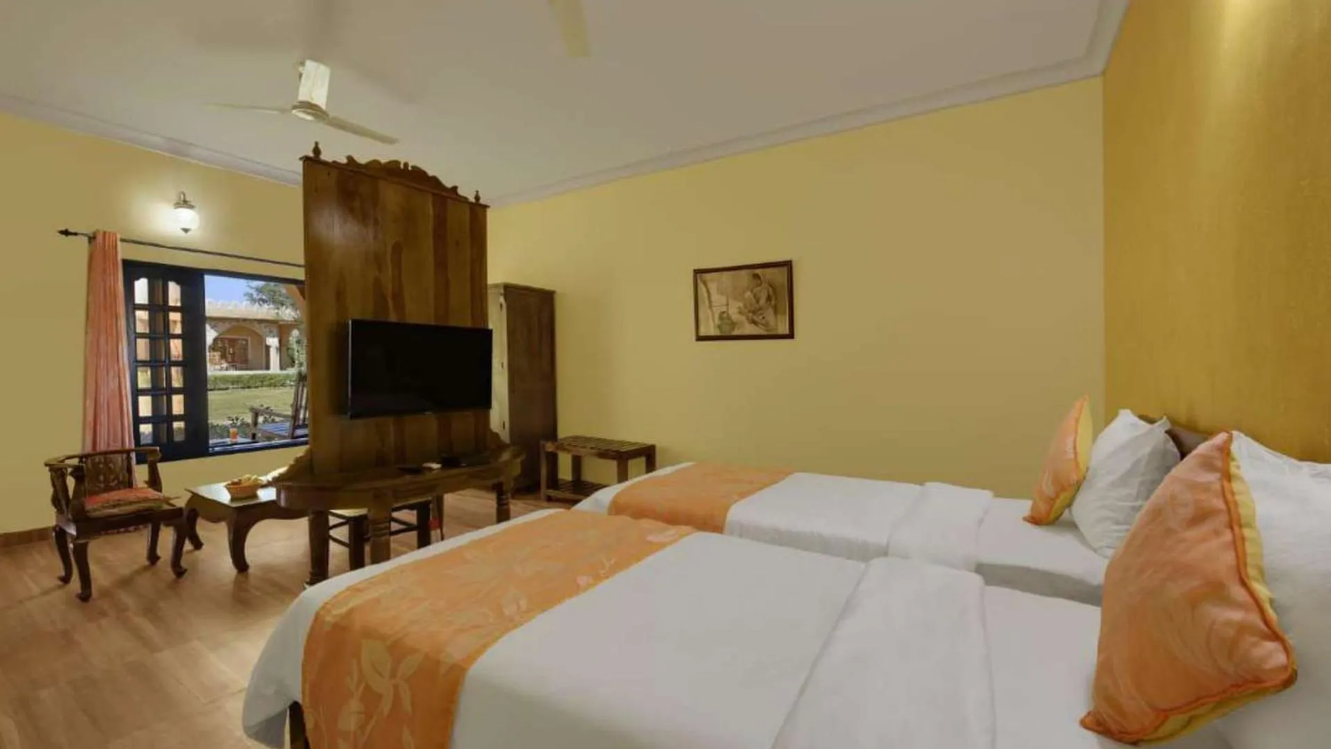 Communal lounge/ TV room, Bed in Hariyali Dhani Camps & Desert Resort With Swimming Pool, Jodhpur