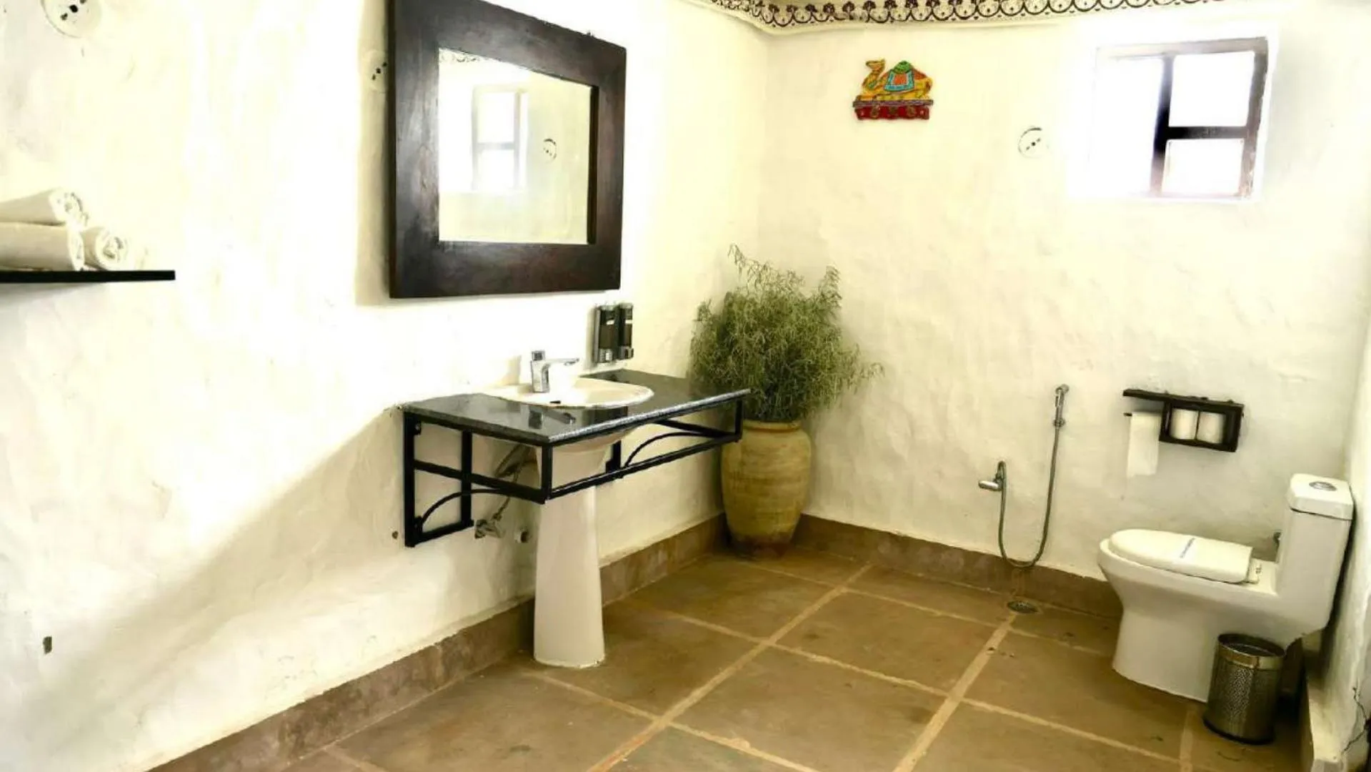 Toilet in Hariyali Dhani Camps & Desert Resort With Swimming Pool, Jodhpur