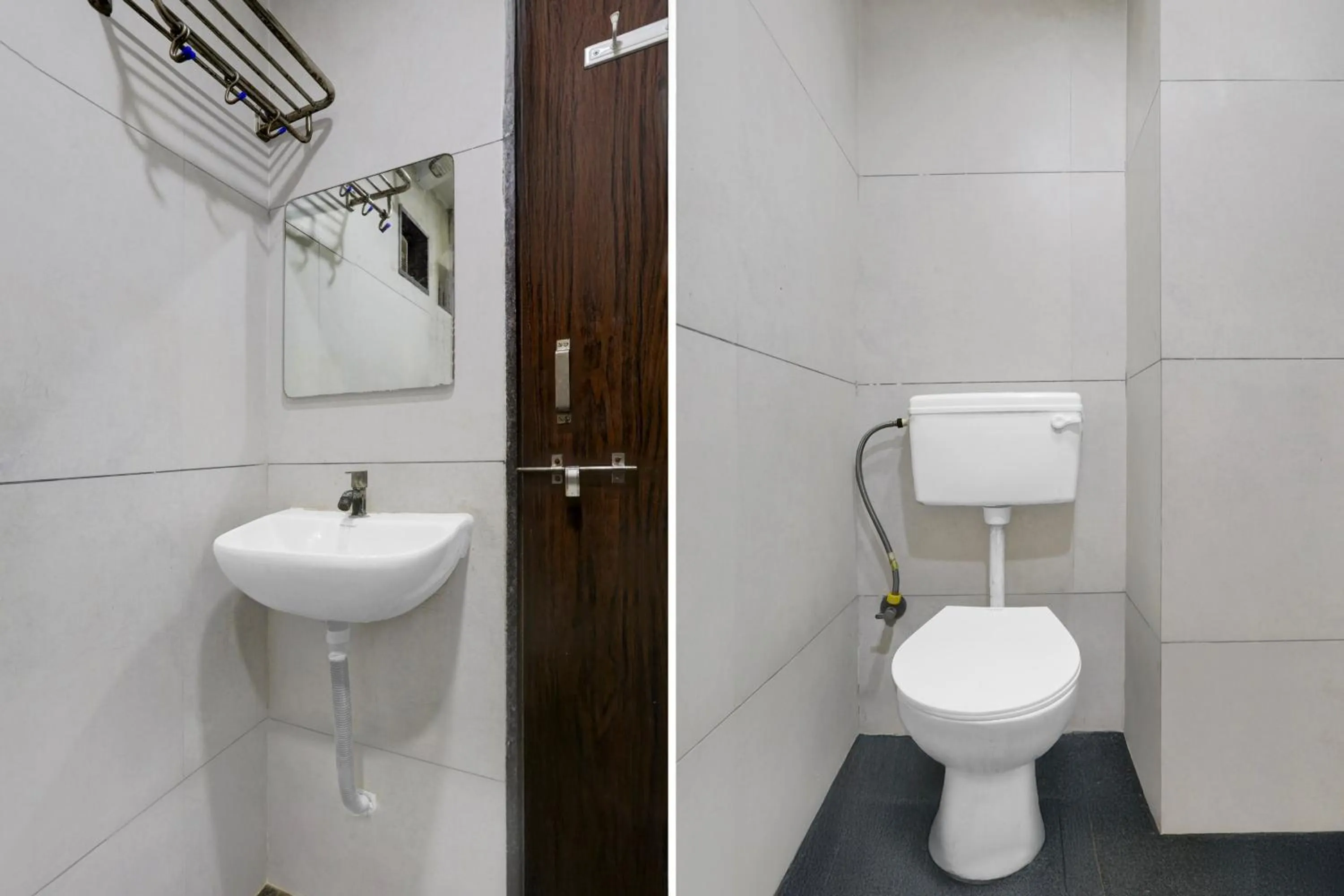 Bathroom in Collection O Palampur Surat Formerly Hotel Royal Paradise