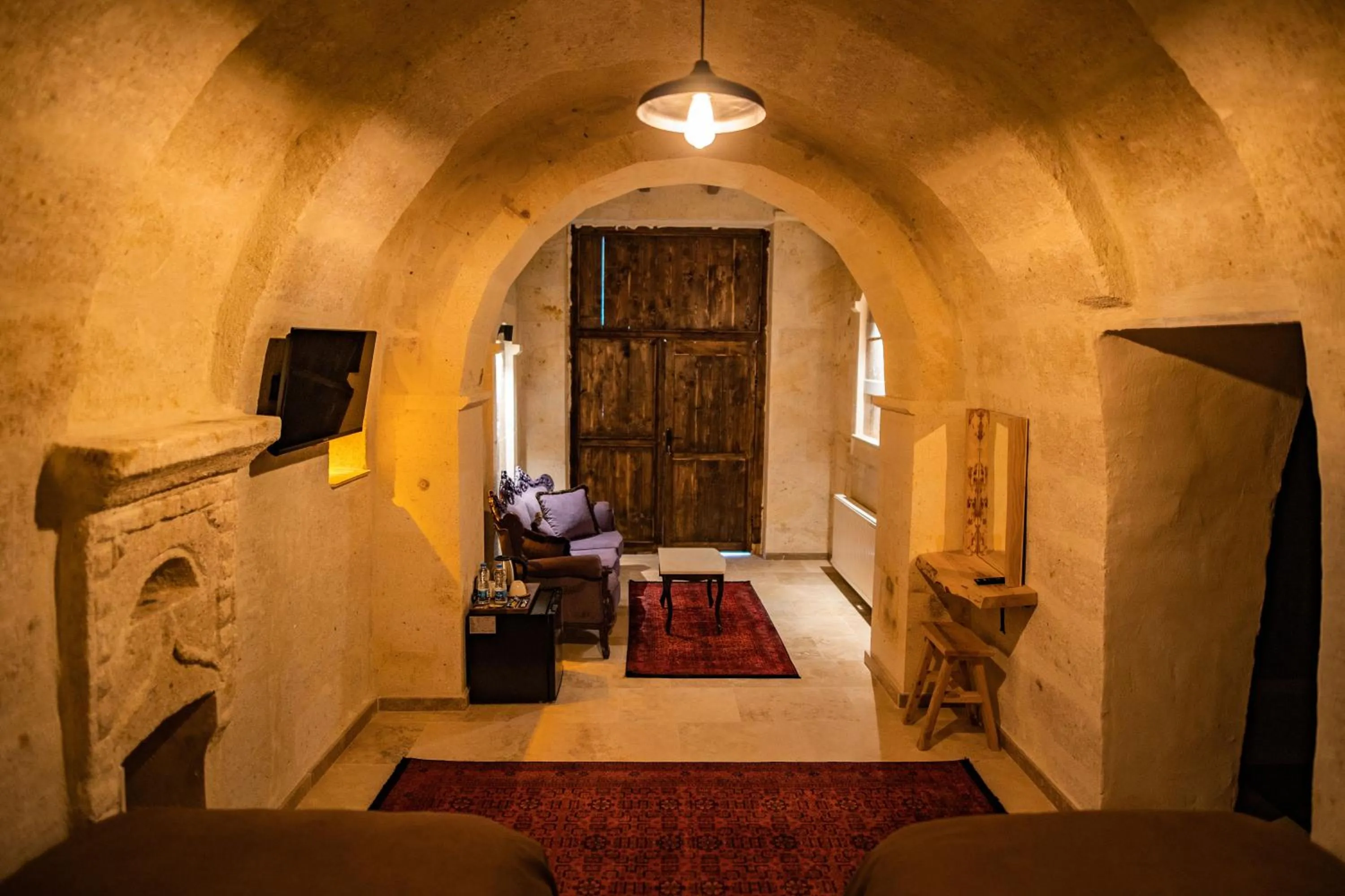 Living room in Senior Stone House
