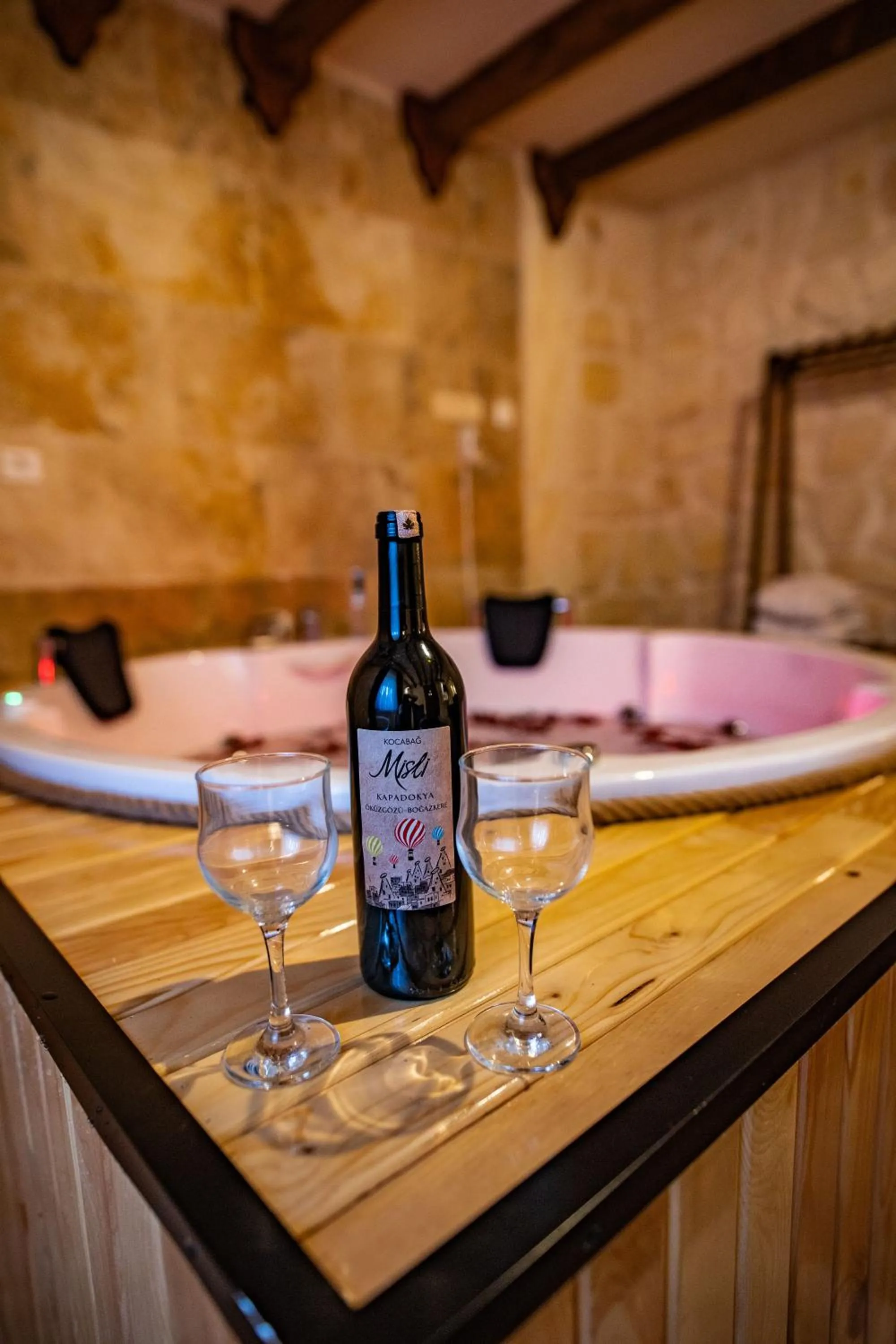 Hot Tub in Senior Stone House